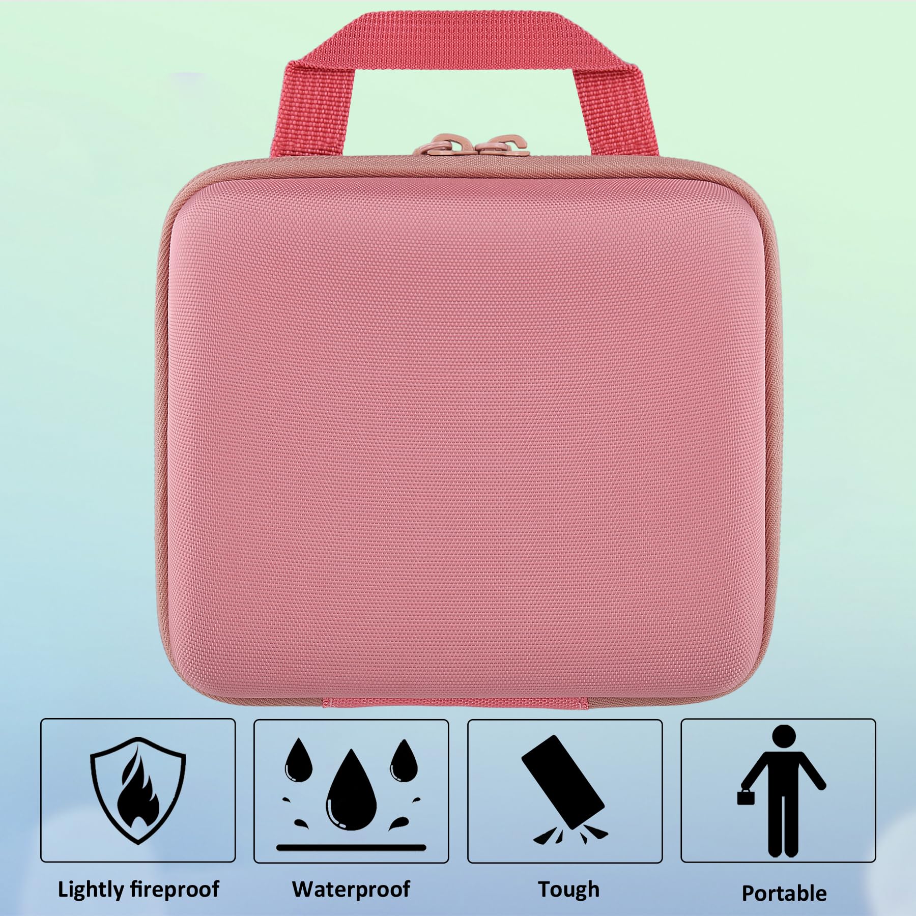 CO2CREA Hard Protective Case for HP Sprocket Panorama Photo Printer - Pink Travel-Friendly Shell for Instant Photo Printing at Home, Parties & Travel