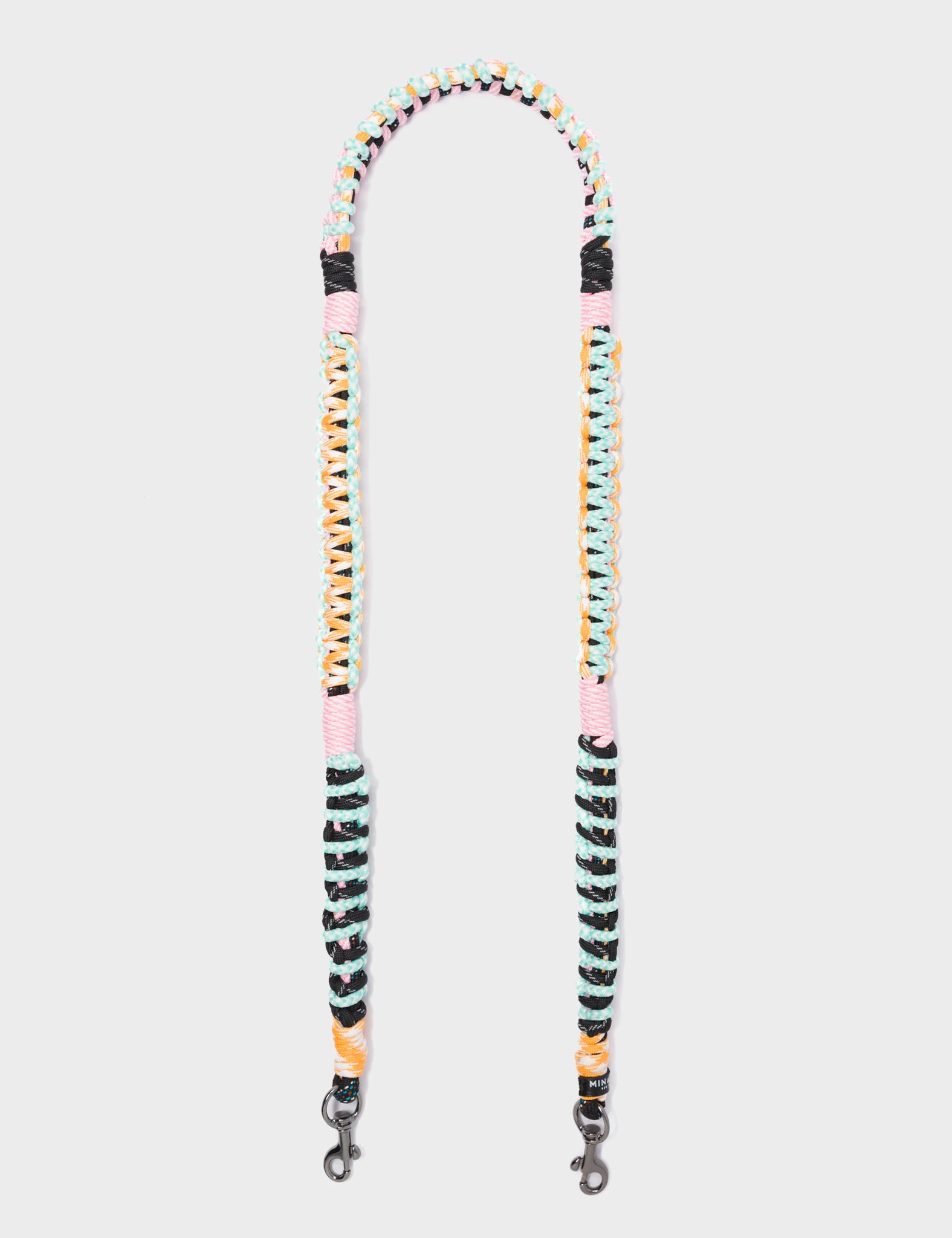 Detachable Shoulder Strap - Yellow, Pink & Mint Handwoven Paracord Survival Bracelet | Perfect for Hiking, Camping, Outdoor Adventures & Everyday Carry (EDC)