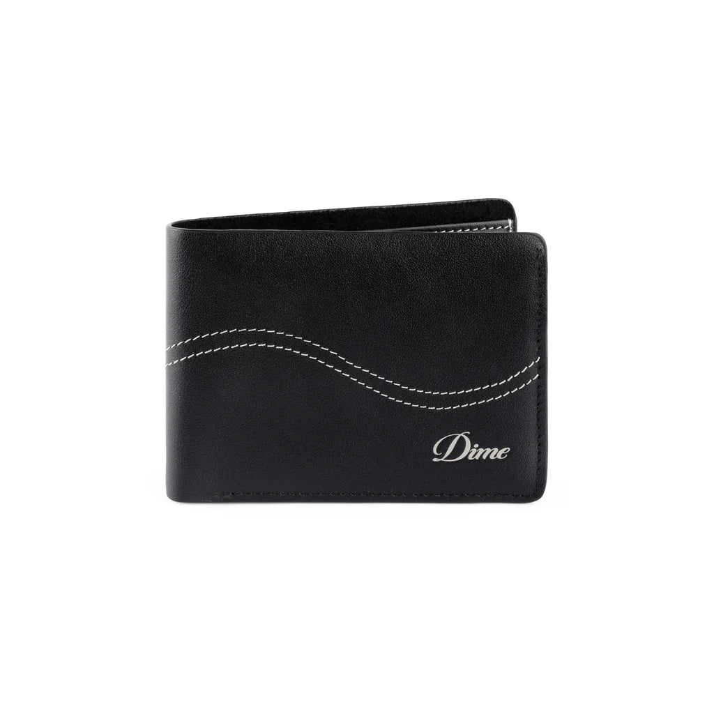 Dime Cursive Bifold Wallet for Men - Slim Leather Wallet with RFID Blocking - Perfect for Everyday Use, Travel & Business (Brown)