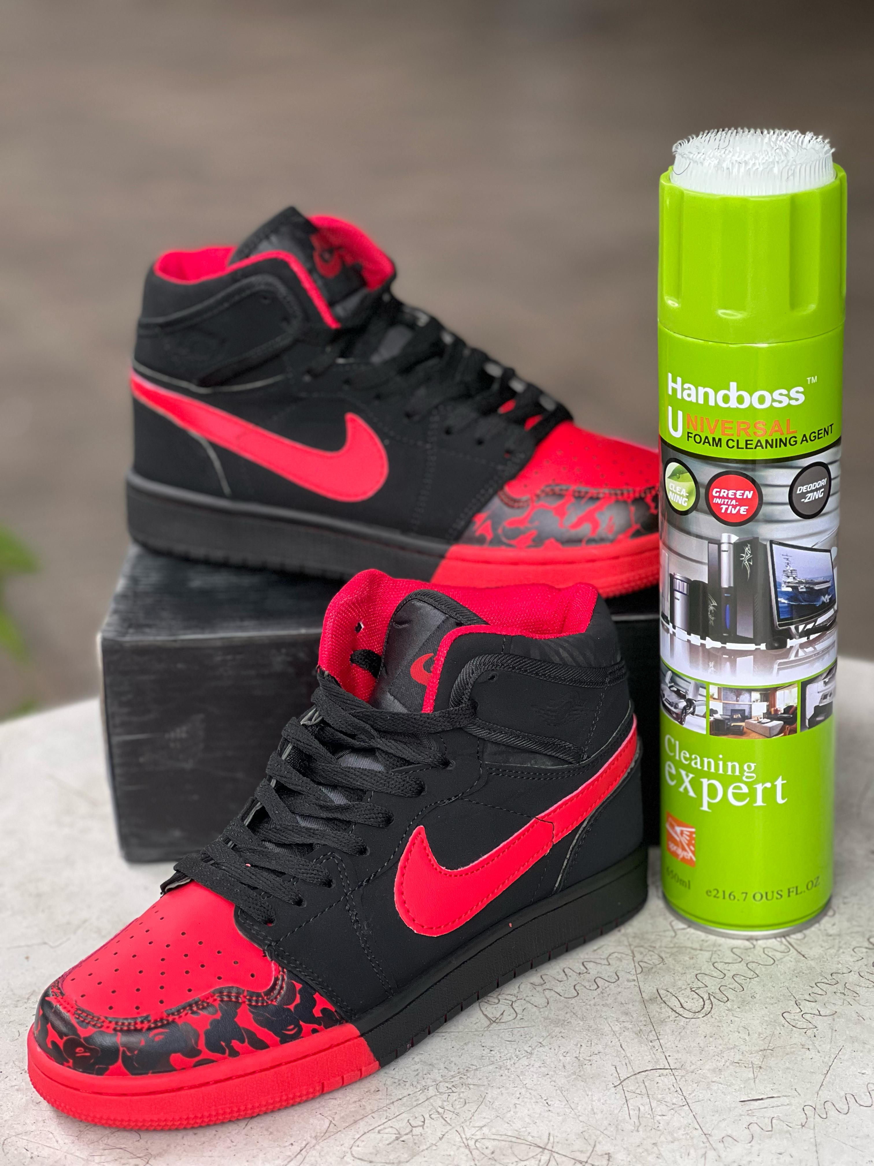 Nike Air Jordan 1 Retro High OG Sneakers for Men - Black/Red Colorway - Basketball Shoes for Court & Streetwear Fashion
