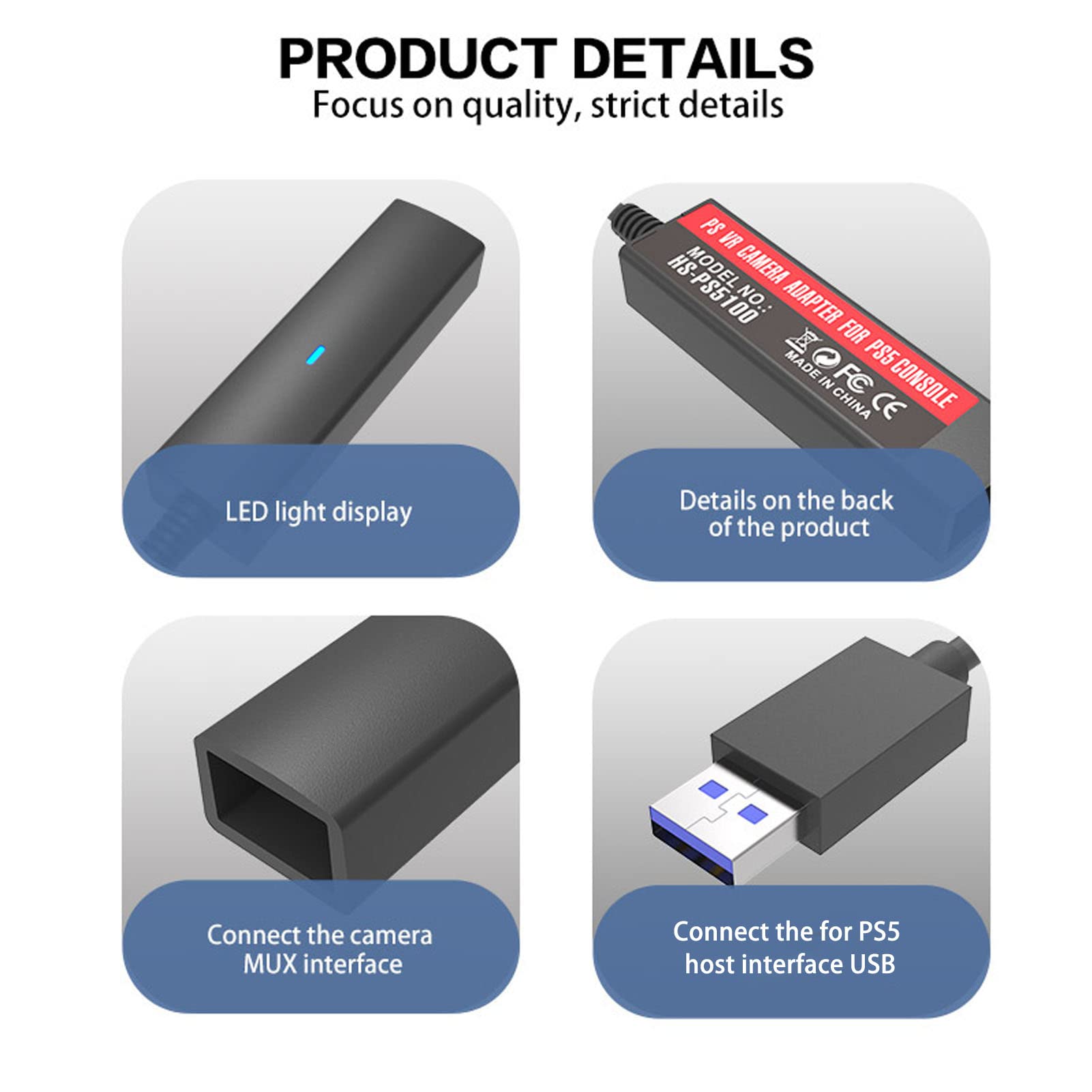 Annadue PSVR Adapter for PS5 & PS4 - Camera Adapter Cable & VR Converter for PlayStation 5 Console | Connect PS4 Camera to PS5 | Perfect for VR Gaming & Streaming Setup