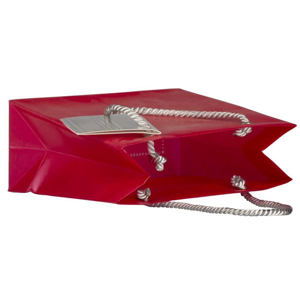 Mini Red Opaque Shopping Bags 5.75x5.75x2.5 - Party Favors & Gifts