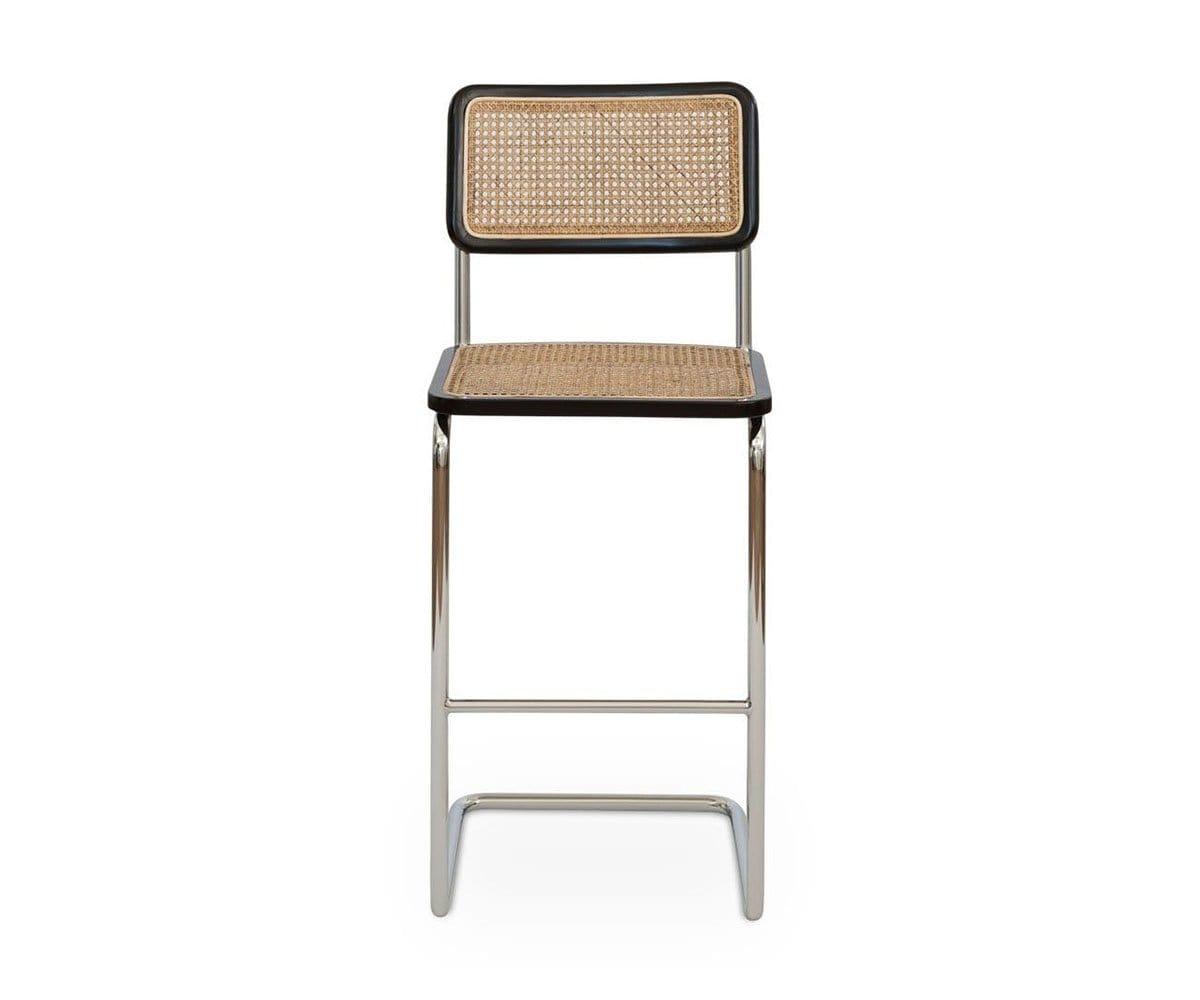 Modern Adjustable Height Bar Stool with Backrest - Comfortable Counter Stool for Kitchen Island, Dining Room & Home Bar - Industrial Style Metal Frame & Padded Seat