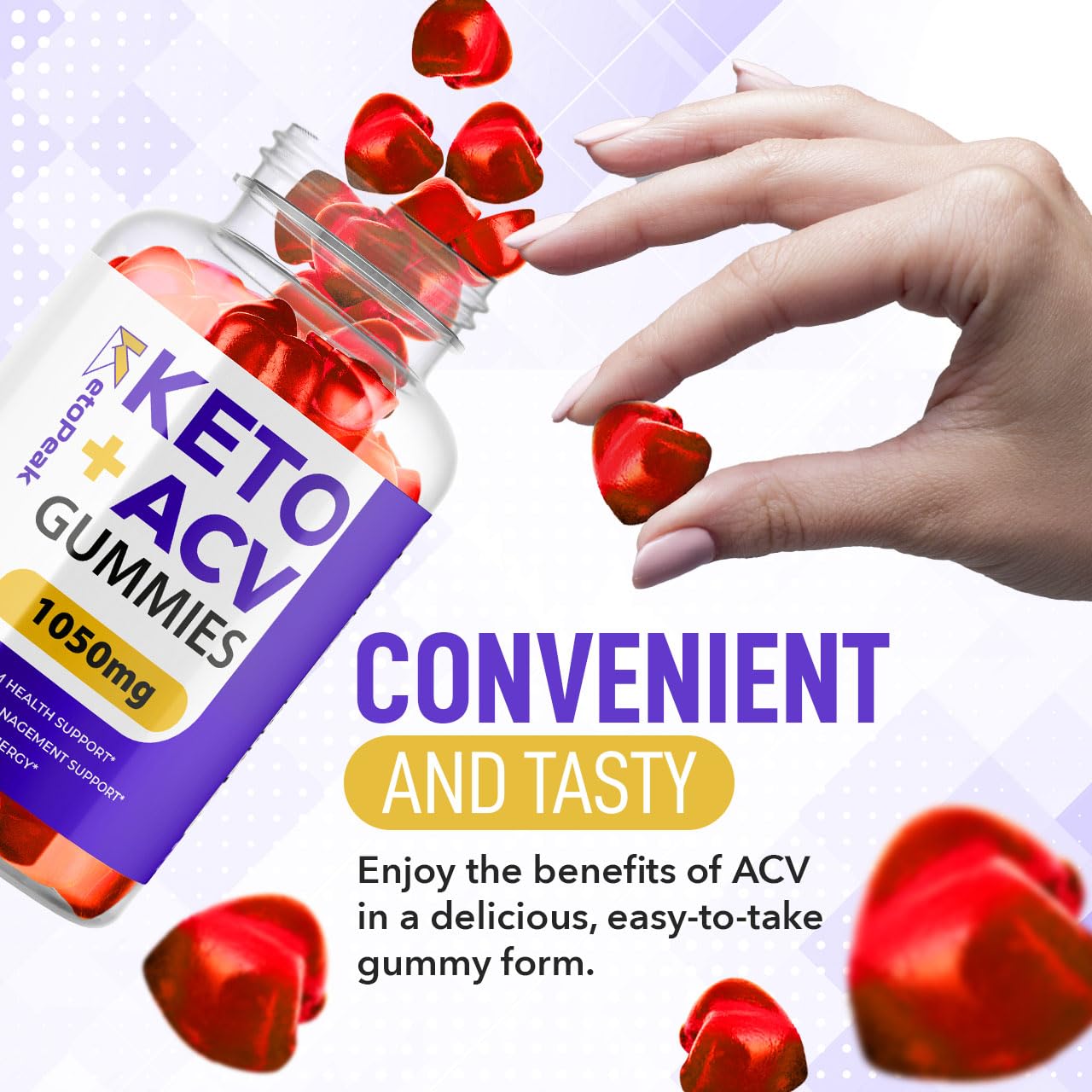 2 Pack Keto Peak ACV Gummies - 120 Count (60 Day Supply) | Apple Cider Vinegar Keto Supplement for Weight Loss & Energy Boost | Supports Ketosis & Digestion | Perfect for On-the-Go Keto Dieters & Busy Lifestyles
