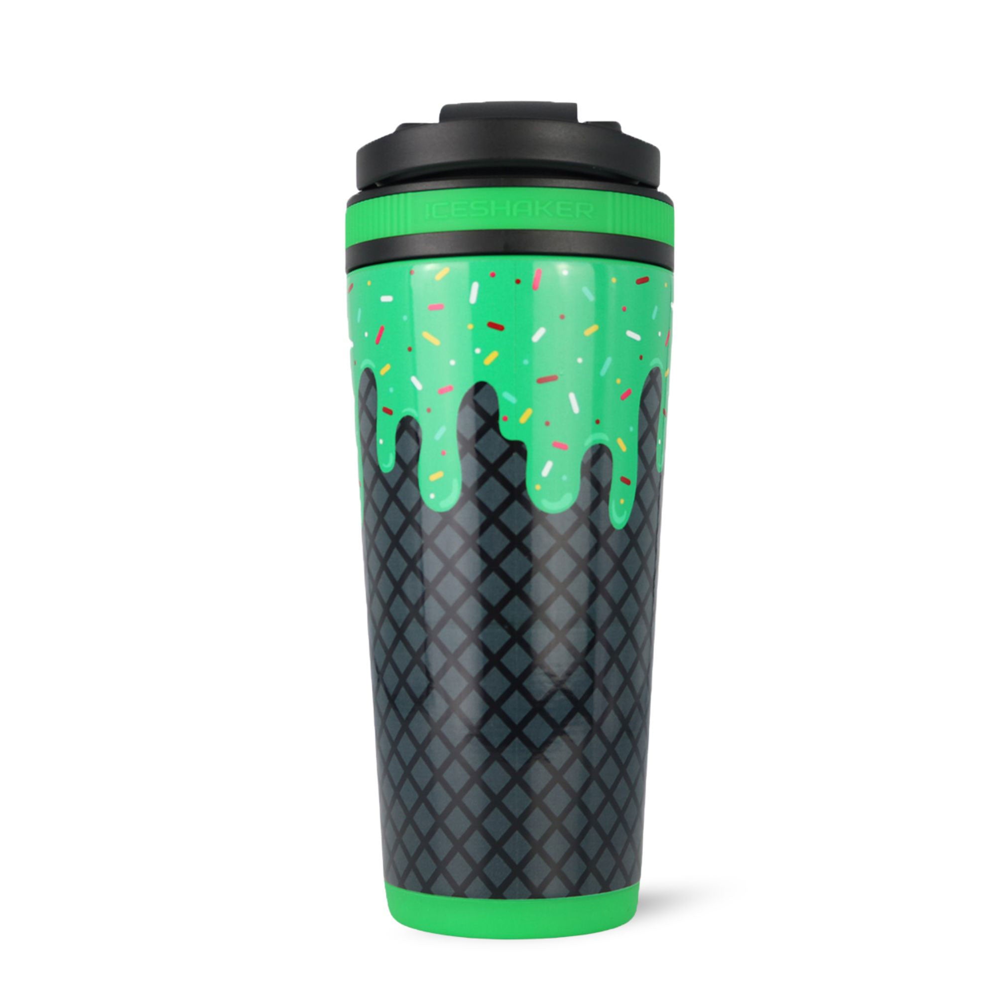 26oz Insulated Stainless Steel Ice Shaker Bottle with Dragon Drip Design - Perfect for Gym, Workouts, and Outdoor Sports