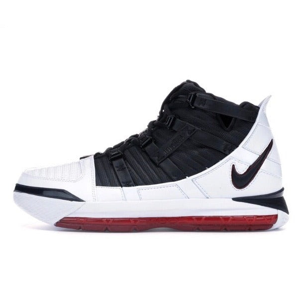 LeBron 3 Home Basketball Shoes 2019 White Black Varsity Crimson - Perfect for NBA Games, Streetwear & Sneaker Collection