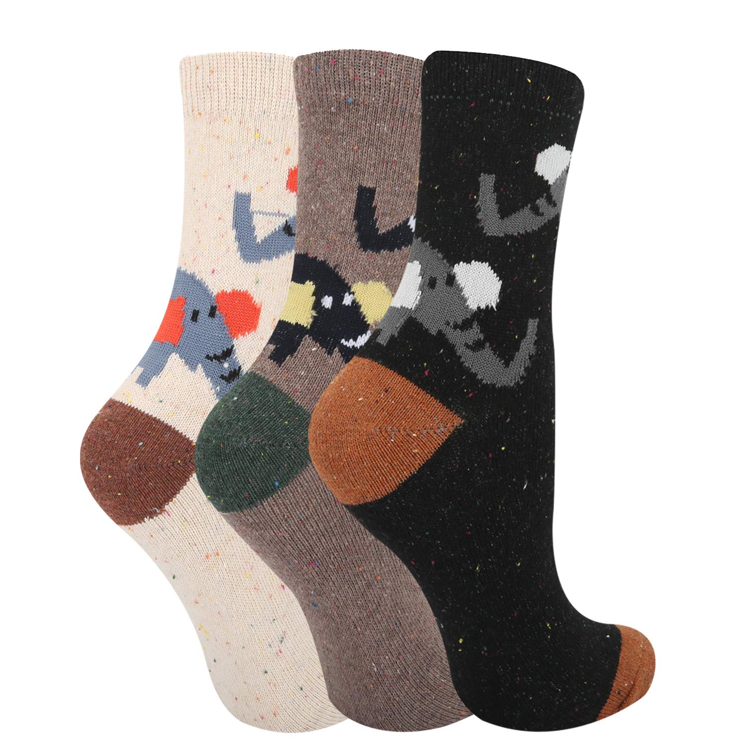 Benefeet Women's Wool Cat Socks - Warm Winter Boot Socks for Hiking & Casual Wear