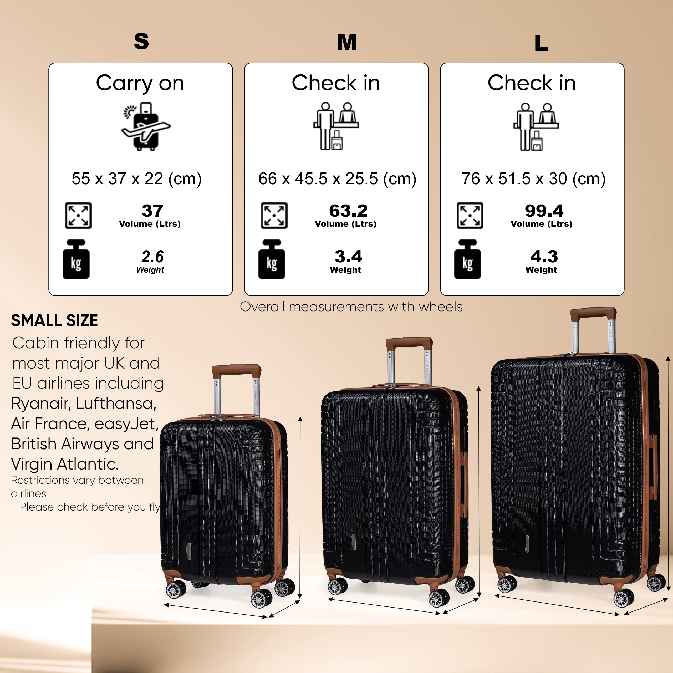 London Fog ABS Hard Shell Suitcase - 28