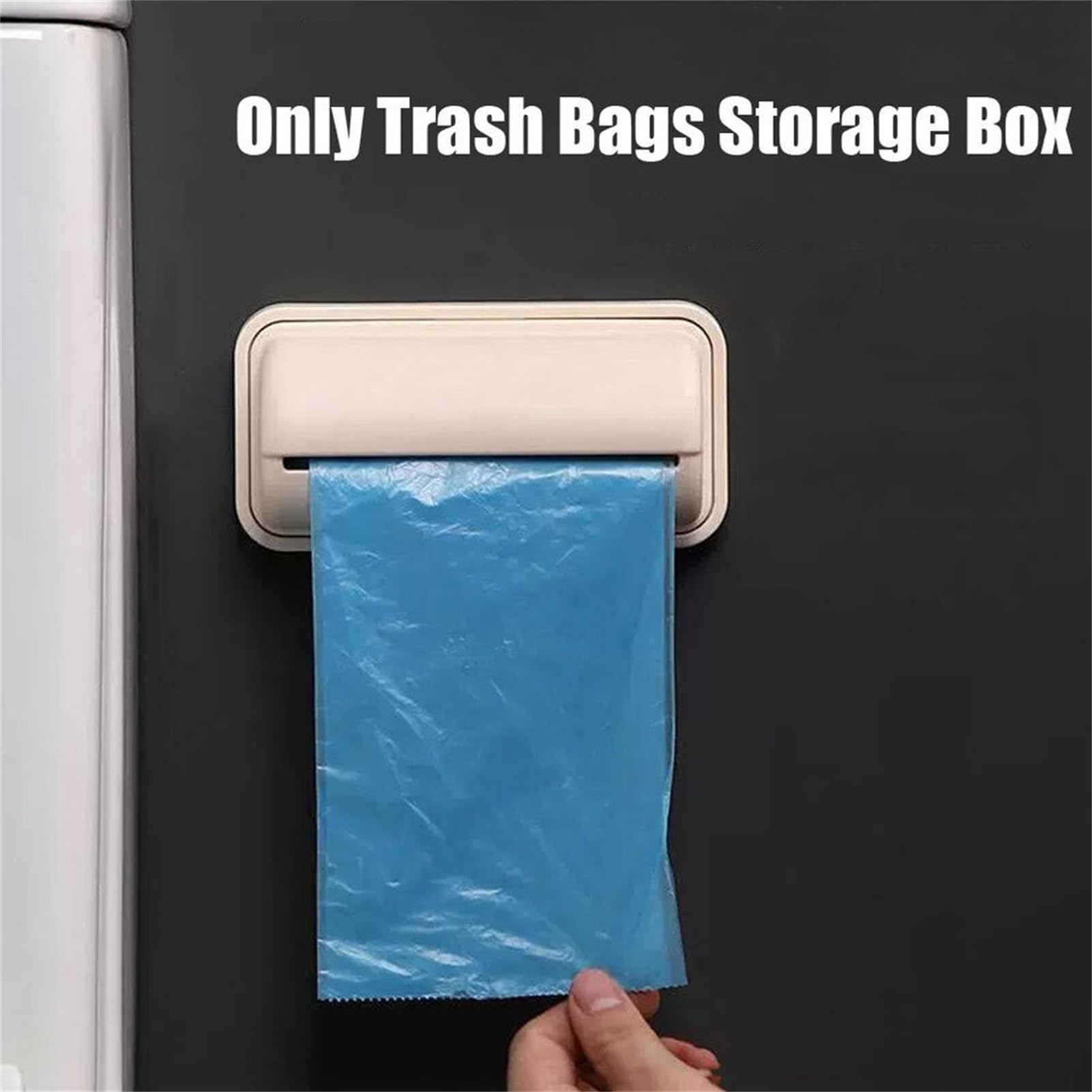 2024 New Adhesive Trash Bag Dispenser - Wall Mounted & Under Can Garbage Storage Bag Holder for Kitchen, Bathroom, Office (White, 2 Pack) - Perfect for Home Organization & Waste Management
