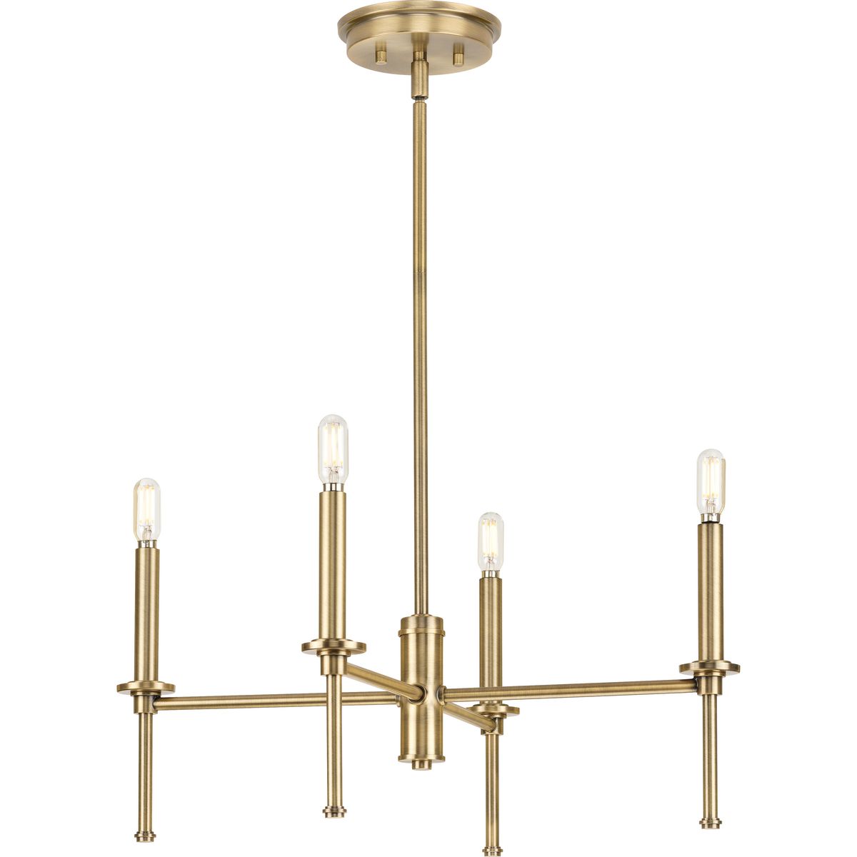 Elara Collection 4-Light Chandelier - Modern Crystal Ceiling Light Fixture for Dining Room, Living Room & Bedroom Decor