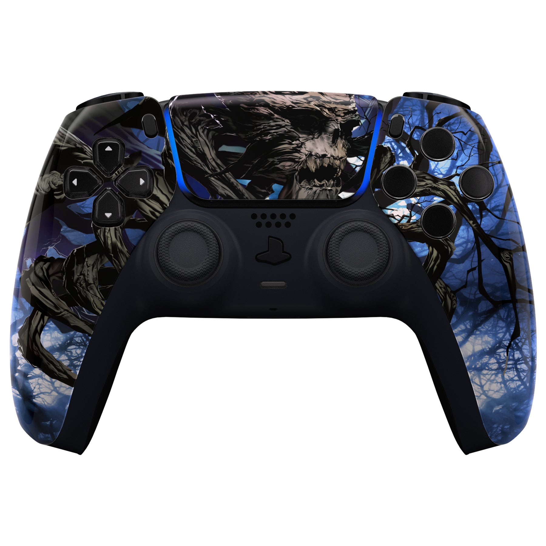 eXtremeRate Glow in the Dark Front Housing Shell for PS5 Controller (BDM-010/020/030/040/050) - Earth Lord Design - Custom Replacement Cover with Touchpad - Perfect for Gaming, Cosplay & Controller Customization