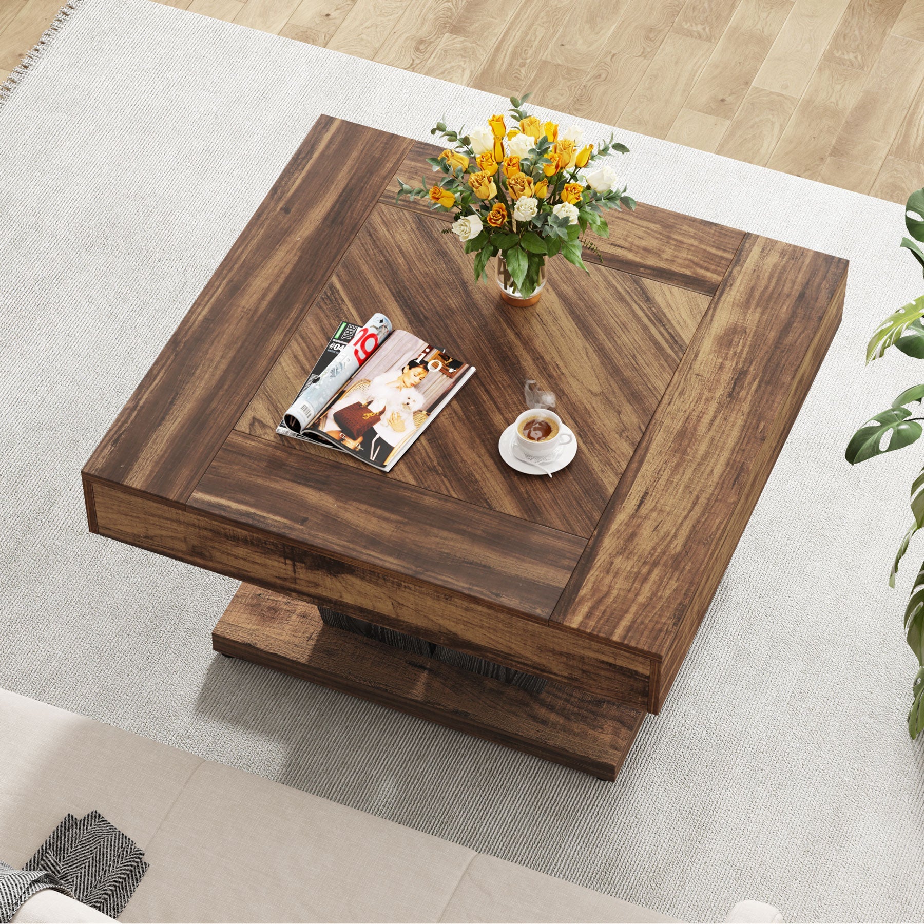 Modern Wood Coffee Table - 31.5
