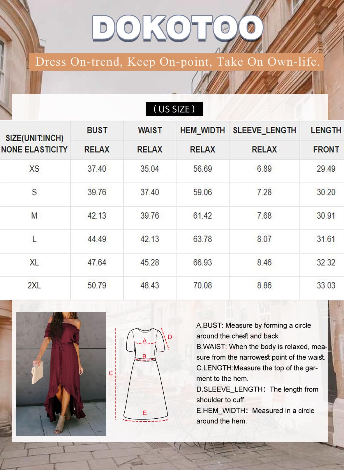 Dokotoo Women's 2024 Off Shoulder Casual Short Sleeve High Low Maxi Dress - Solid Color Cocktail Skater Dress for Summer Beach Party & Evening Out