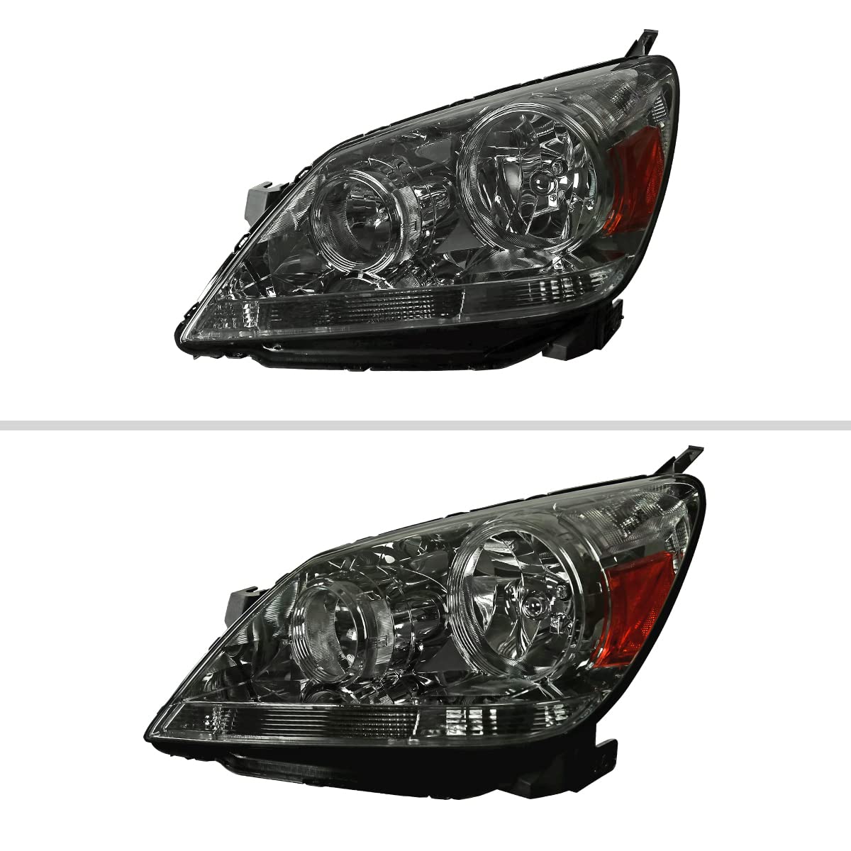 05-07 Honda Odyssey Replacement Smoke Headlights Pair - Left & Right Side for Enhanced Night Driving & Style Upgrade