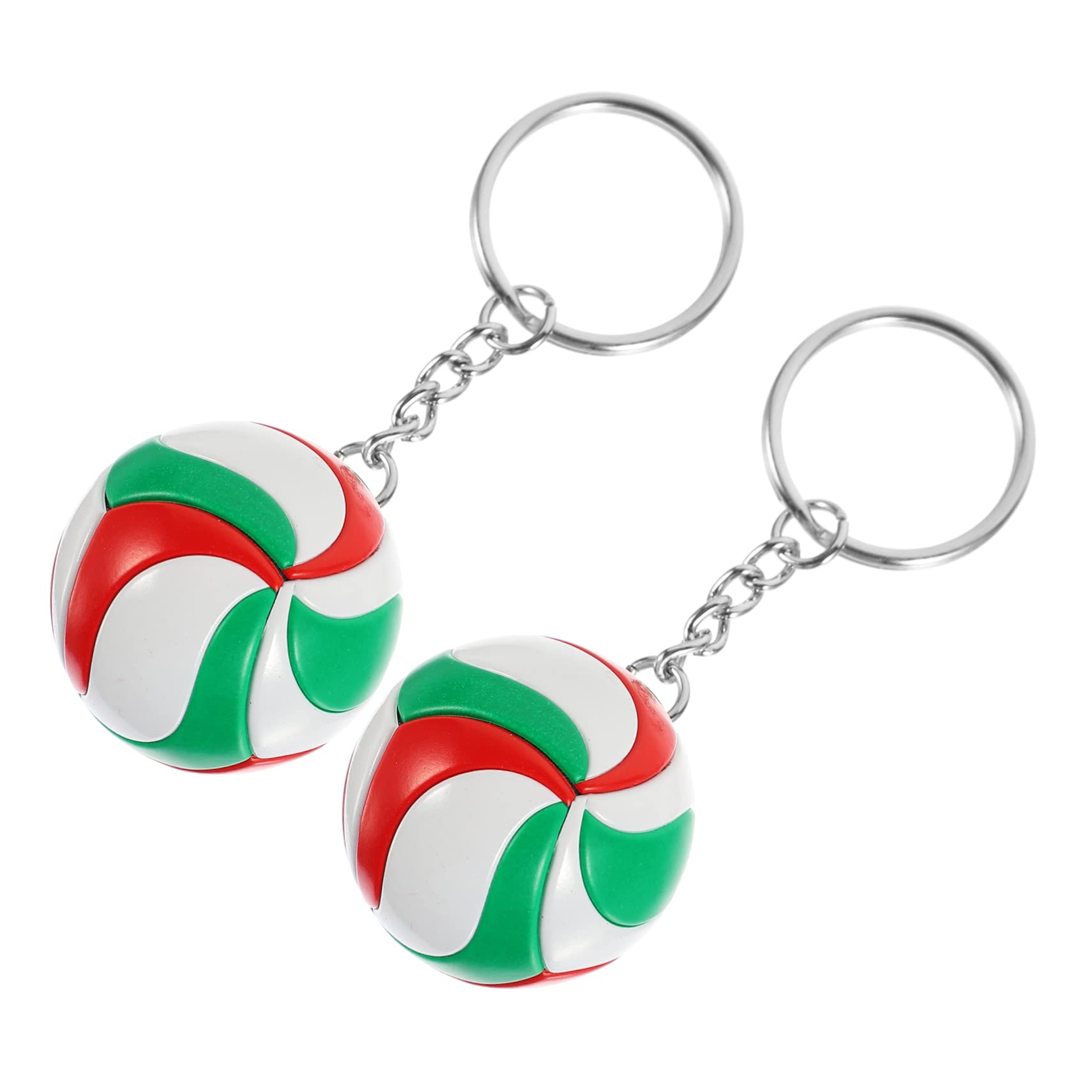 SUPVOX Mini Volleyball Keychain - Alloy Sports Keychain for Volleyball & Basketball Fans - Perfect for Keys, Bags & Sports Gear Accessories