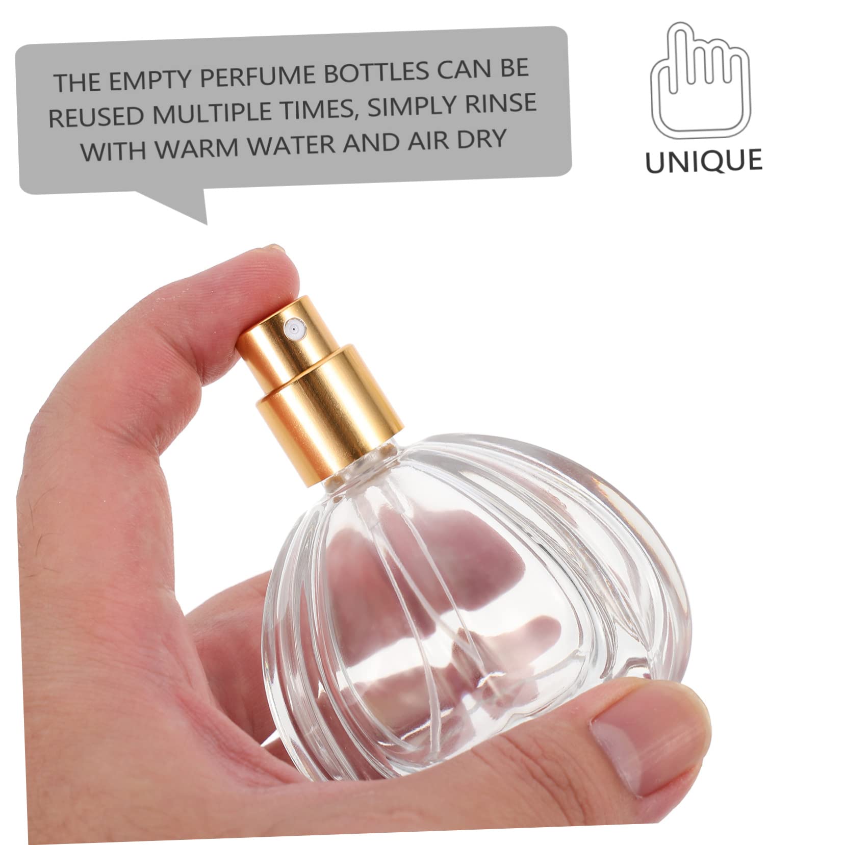 Minkissy 50ml Reusable Crystal Perfume Bottles - Elegant Glass Scent Containers for Women, Travel & Gift Giving | Perfect for Fragrance Refills, Essential Oils & Luxury Present Packaging