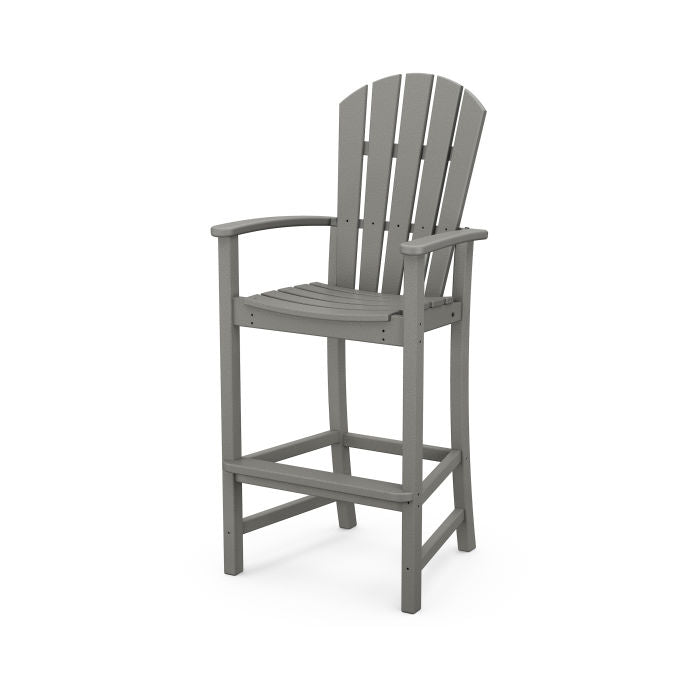 POLYWOOD Palm Coast Bar Chair - Weather-Resistant Outdoor Bar Stool for Patio, Poolside & Deck - Durable Recycled Plastic Furniture for Home & Commercial Use