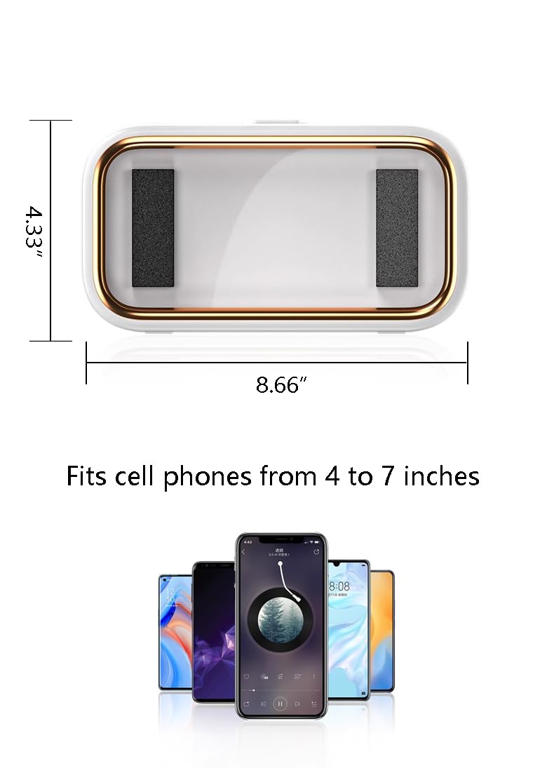 Waterproof Shower Phone Holder - 360° Adjustable Bathroom Wall Mount Stand with Anti-Fog Case, Fits Phones Under 7 Inches (Golden Green) - Perfect for Watching Videos, Listening to Music & Hands-Free Calling in Shower or Bath
