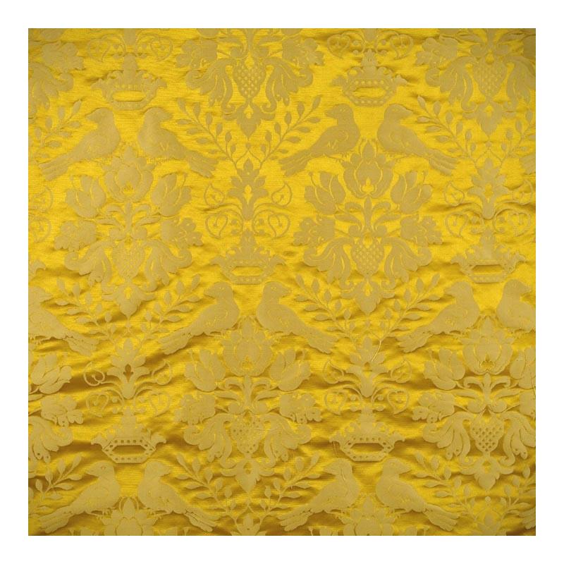 1098MM 005 Scalamandre Fabric - Butterscotch Love Bird Pattern | Premium Upholstery & Home Decor Fabric for Sofas, Curtains & Pillows