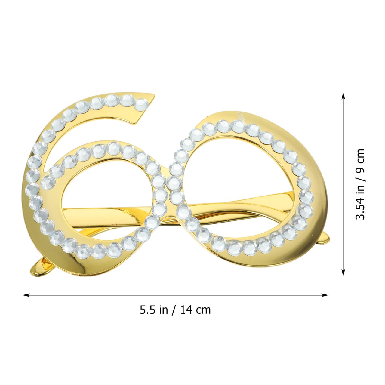 CHILDWEET Birthday Glasses - 1 Pair Fun Number Eyeglasses for 60th Birthday Party Costume & Celebration (60th Birthday Sunglasses, Plastic Modeling) - Perfect for Birthday Outfits, Themed Parties & Photo Props