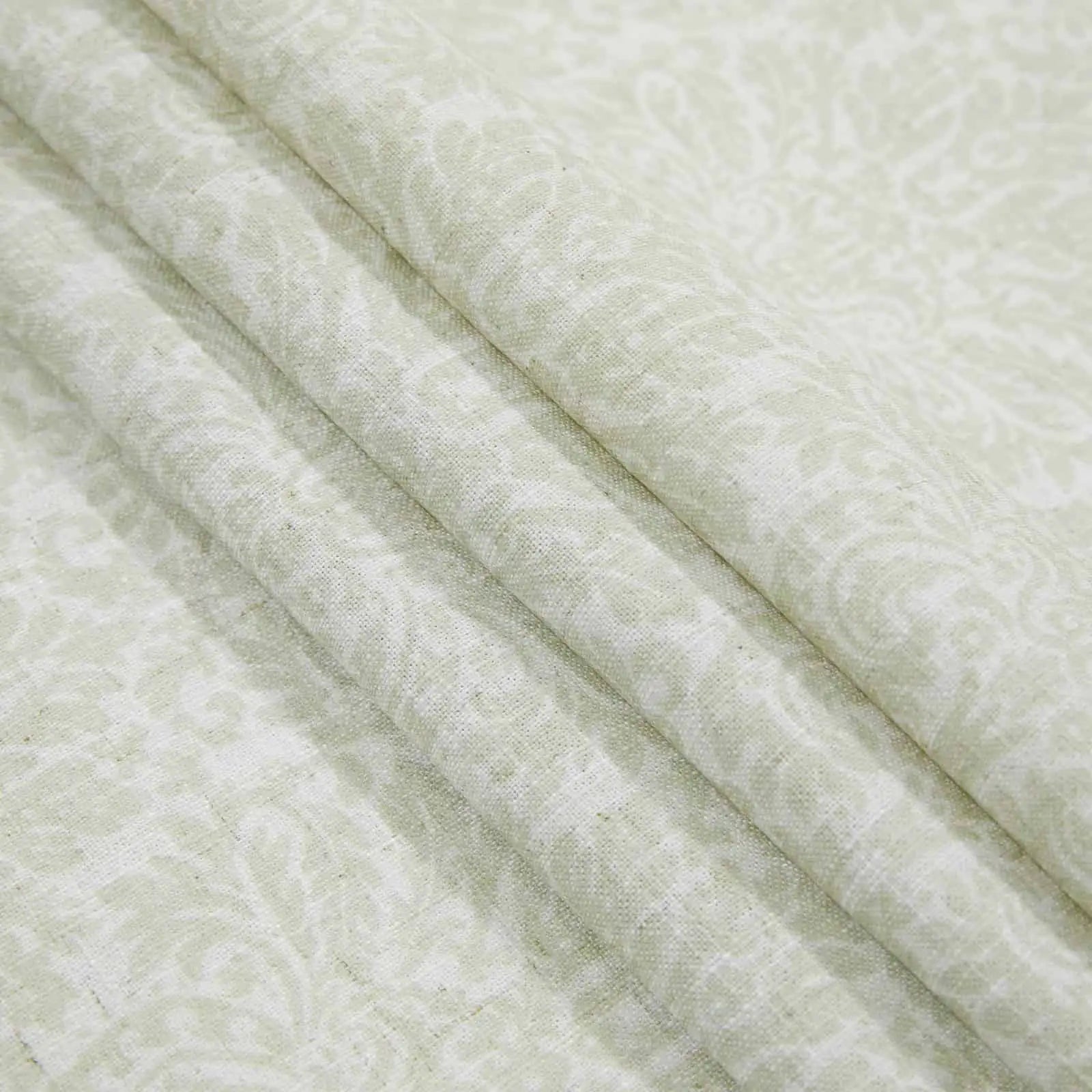 Bohemian Botanical Pleated Drapery Curtains - 52 Inch Width - Elegant Boho Home Decor for Living Room & Bedroom