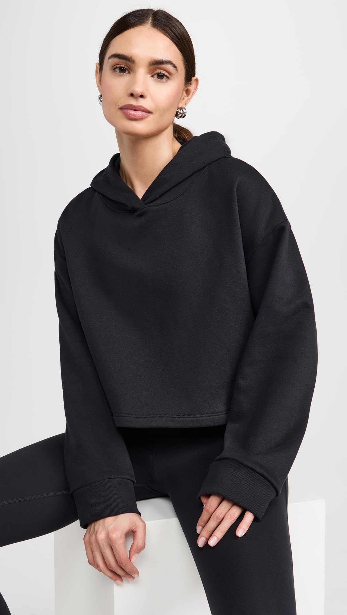 Beyond Yoga Women's Happiness Cropped Hoodie - Soft Stretchy Workout Pullover for Yoga, Running & Lounge Wear - Comfortable Athletic Hooded Sweatshirt for Women