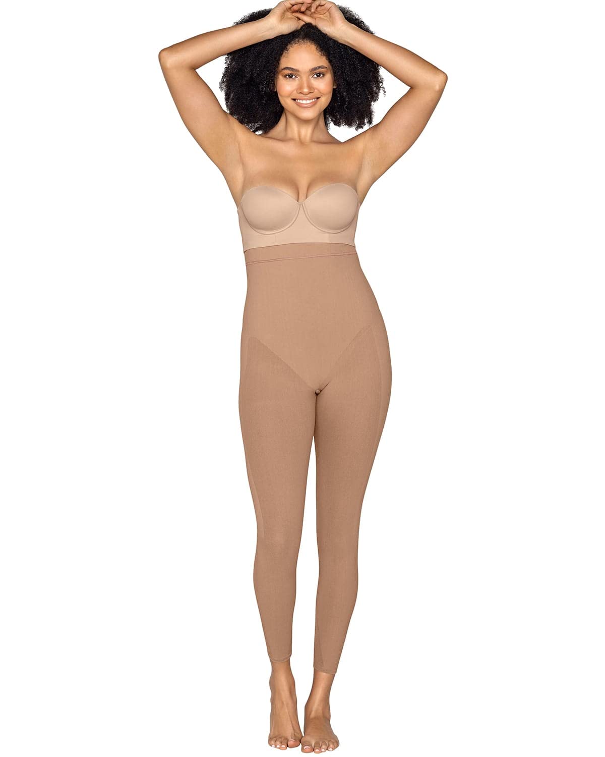 Leonisa Invisible High Waisted Bodysuit - Tummy Control Shapewear for Women | Thigh & Butt Lifting Seamless Underwear | Perfect for Dresses, Workout & Everyday Wear