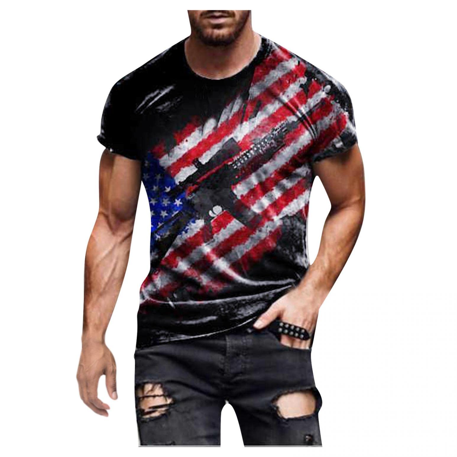 Men's 3D Graphic T-Shirts | Summer Optical Illusion Tees with Cool Designs | Short Sleeve Shirts for Casual Wear & Outdoor Activities
