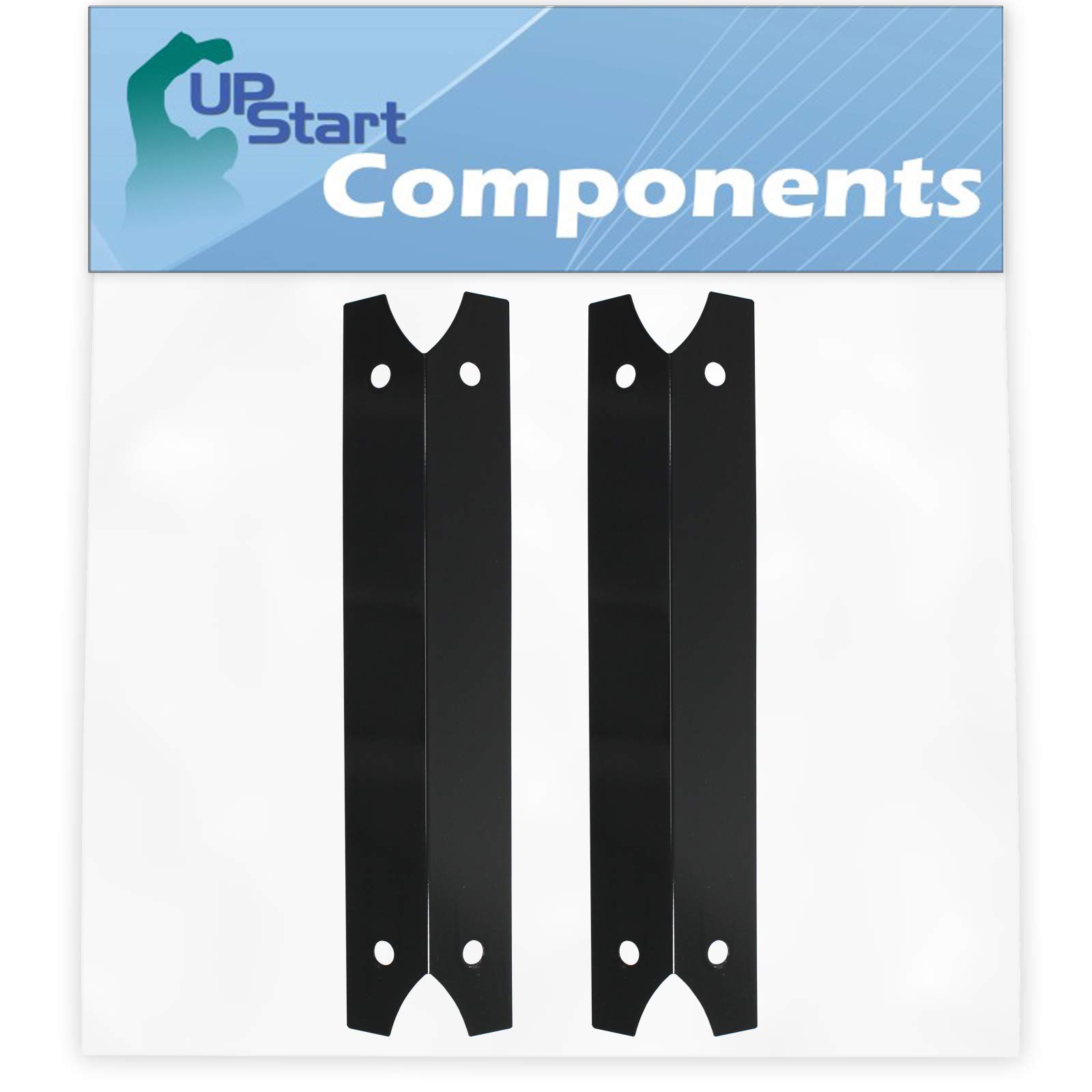 2-Pack BBQ Grill Heat Shield Plate Tent Replacement Parts for Charmglow 8207310S - Compatible Porcelain Steel Flame Tamer, Flavorizer Bar, Vaporizer Bar, Burner Cover (17 3/4