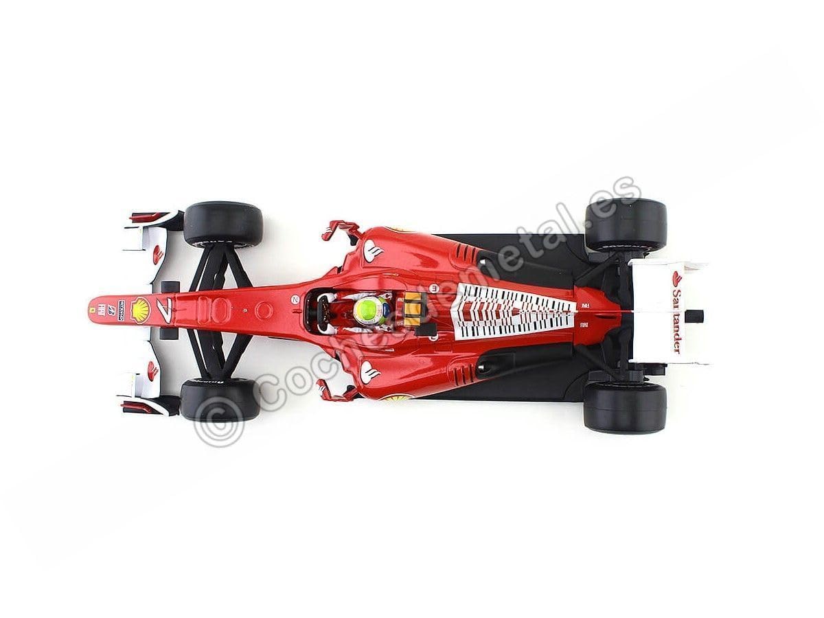 Mattel Hot Wheels Elite T6288 1:18 Scale Die-Cast Ferrari F10 Formula 1 Race Car - 2010 Bahrain GP Edition #7 Felipe Massa - Collectible Model Car for Display & Racing Enthusiasts