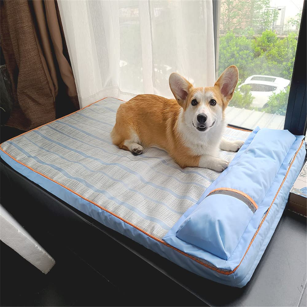 Cooling Pet Bed Mat for Dogs & Cats - Ice Silk Pad for Home & Travel