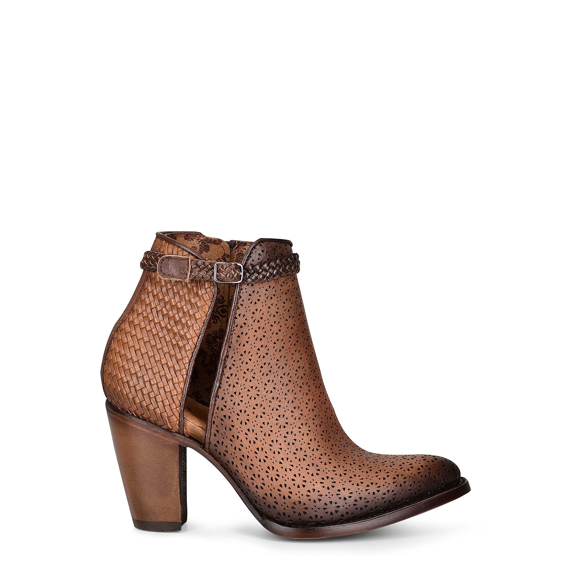 Cuadra Brown Western Paris Texas Leather Ankle Boots for Women - Stylish Cowgirl Boots for Country Rides, Concerts & Night Out
