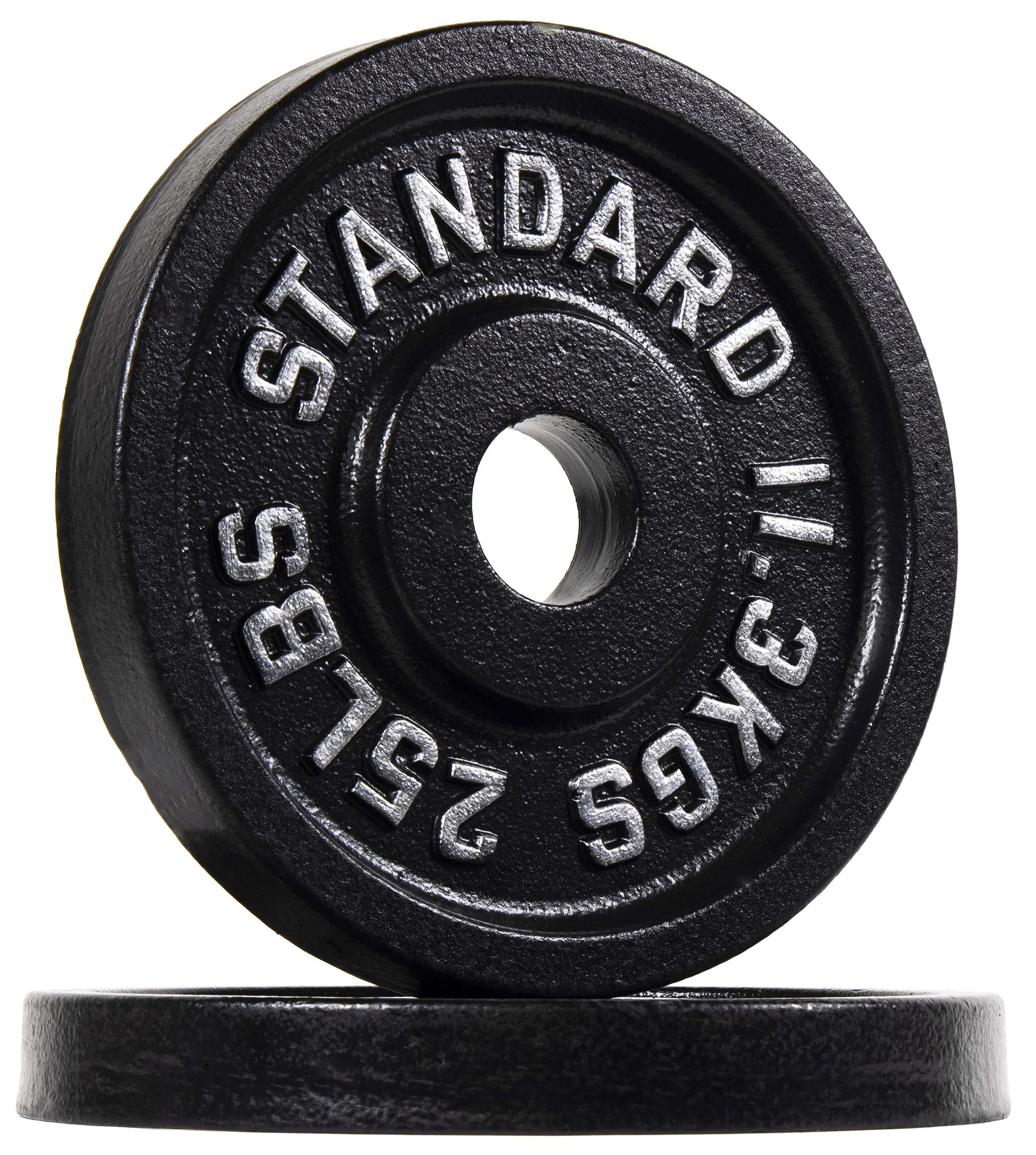 Powergainz Olympic 2-Inch Cast Iron Weight Plates for Strength Training, Weightlifting & Crossfit - Perfect for Home Gyms, Commercial Fitness Centers & Powerlifting Competitions