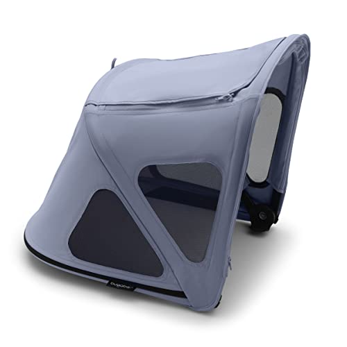 Bugaboo Donkey Breezy Sun Canopy with UPF 50+ Sun Protection & Ventilation Panels - Lightweight Stroller Accessory for Baby, Seaside Blue | Perfect for Beach Outings, Park Walks & Outdoor Adventures