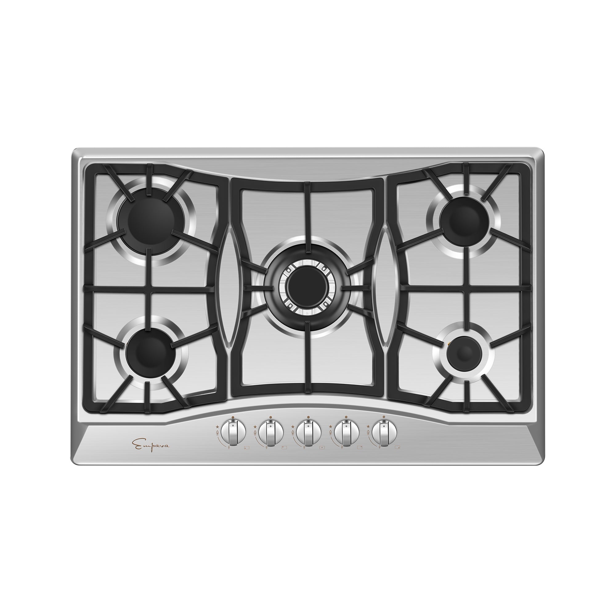 Empava 30-Inch 5-Burner Built-In Gas Cooktop Stainless Steel (30GC21) - Perfect for Modern Kitchens & Professional Cooking
