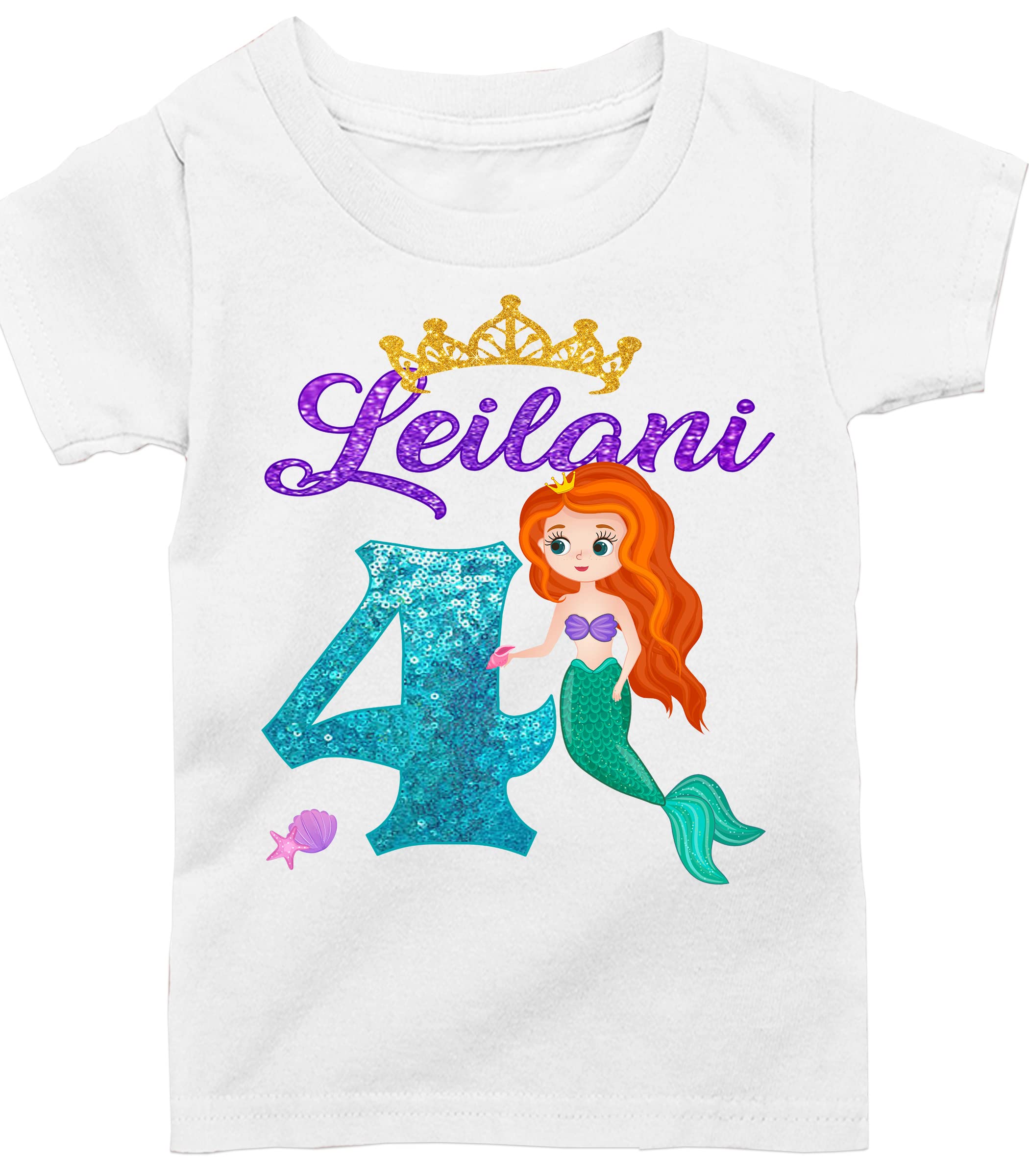 Ariel Birthday Shirt for Women - The Little Mermaid Inspired Custom T-Shirt - Disney Princess Party Supplies - Perfect for Birthday Celebrations, Cosplay & Themed Events