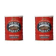 8-Pack French Market Medium-Dark Roast Ground Chicory Coffee Blend, 12 oz Each - Perfect for New Orleans Style Café au Lait & Homemade Coffee Drinks
