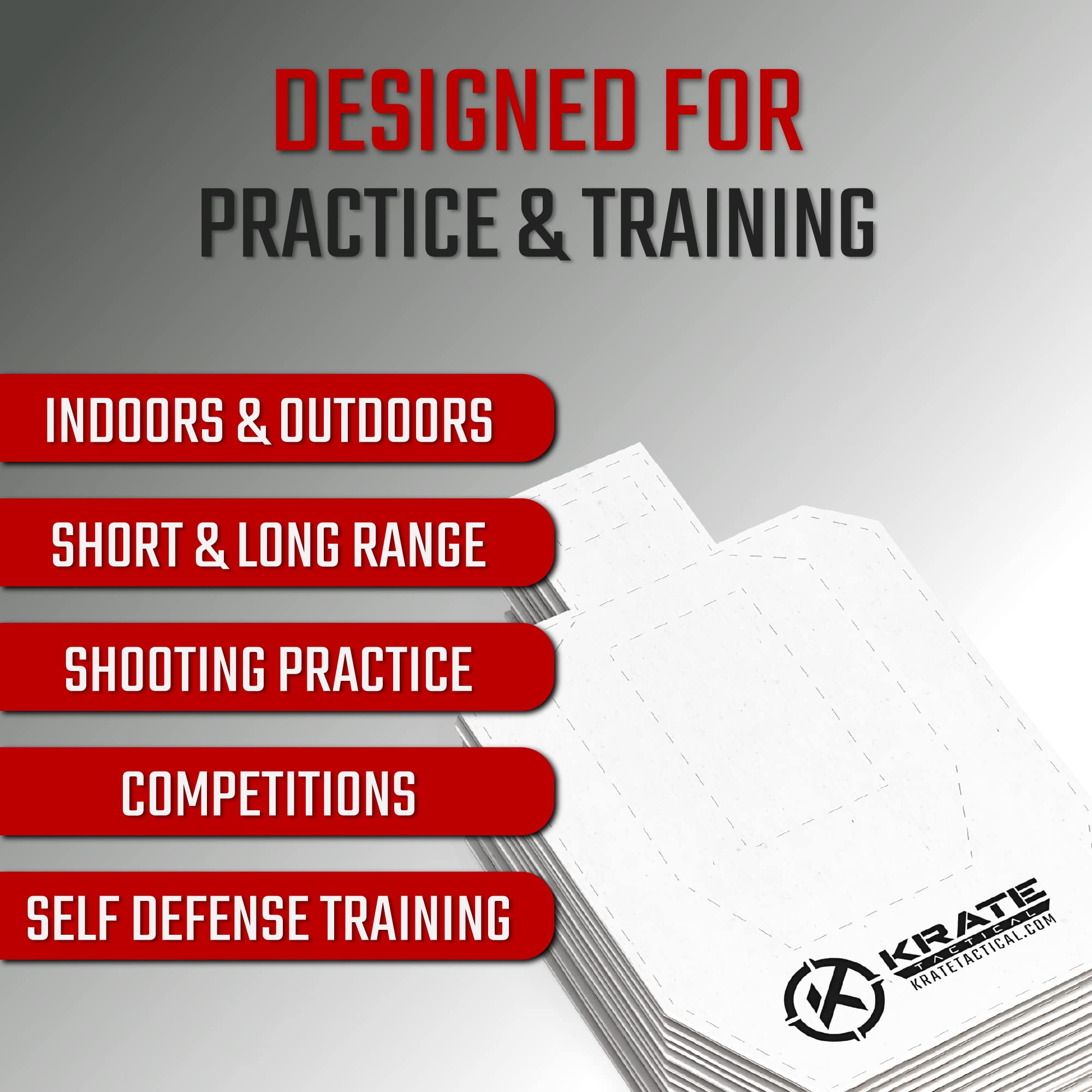 Competition Paper Silhouette Shooting Targets - Cardboard Torso Targets for Rifle, Handgun & Shotgun Practice at Shooting Ranges | Perfect for Training, Marksmanship Drills & Tactical Exercises