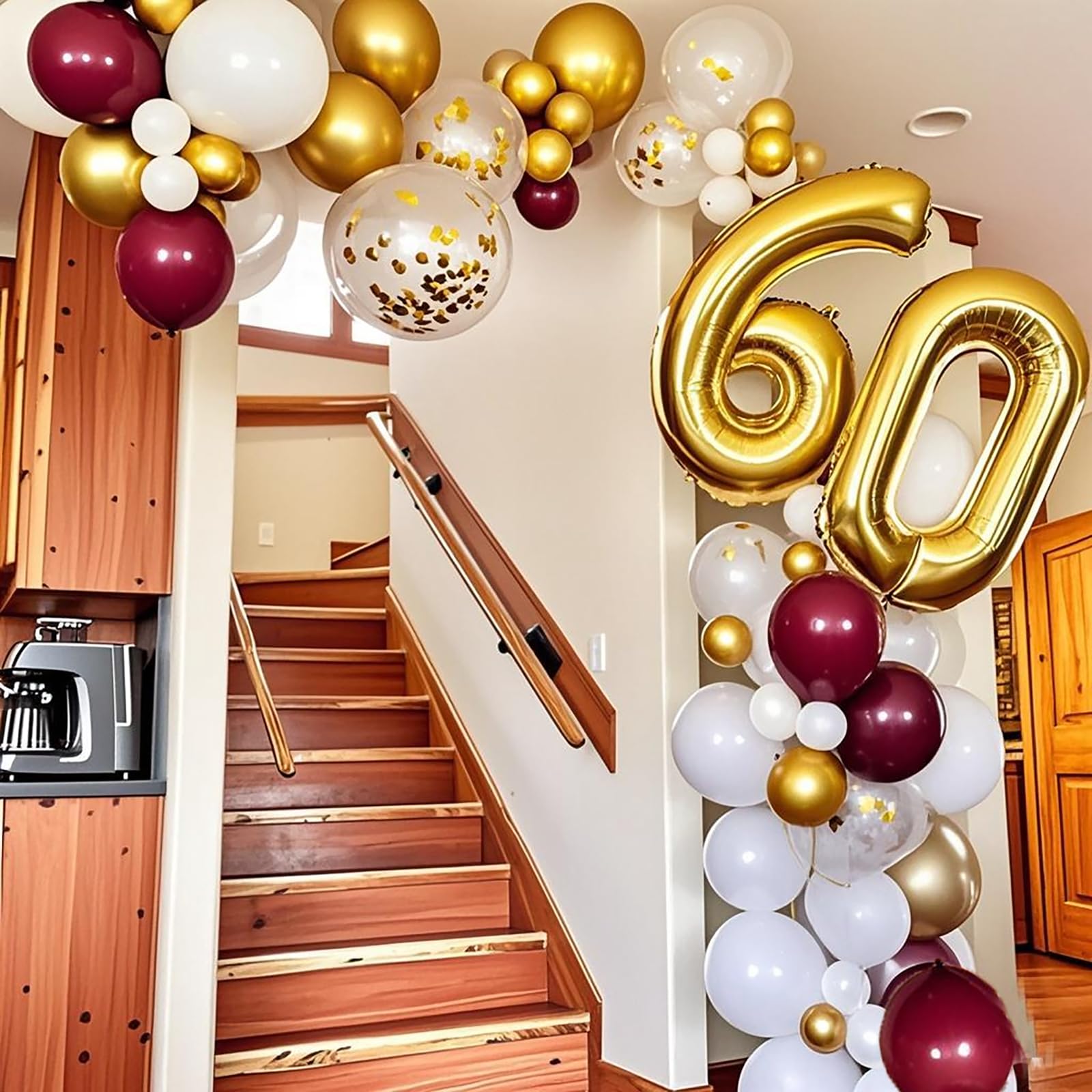 2025 Burgundy & Gold Graduation Party Decorations Kit - 81pcs Balloons, Maroon Gold Theme for Graduation, Birthday & Bridal Showers - Perfect for Fall Celebrations & Women's Events