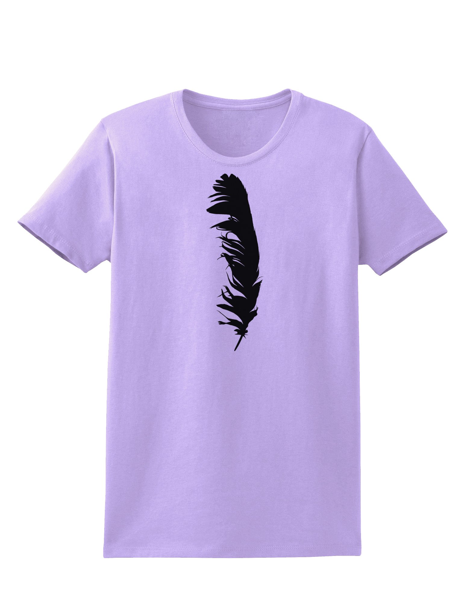 TooLoud Black Feather Women's T-Shirt - Stylish Graphic Tee for Casual Wear, Street Fashion & Everyday Outfits
