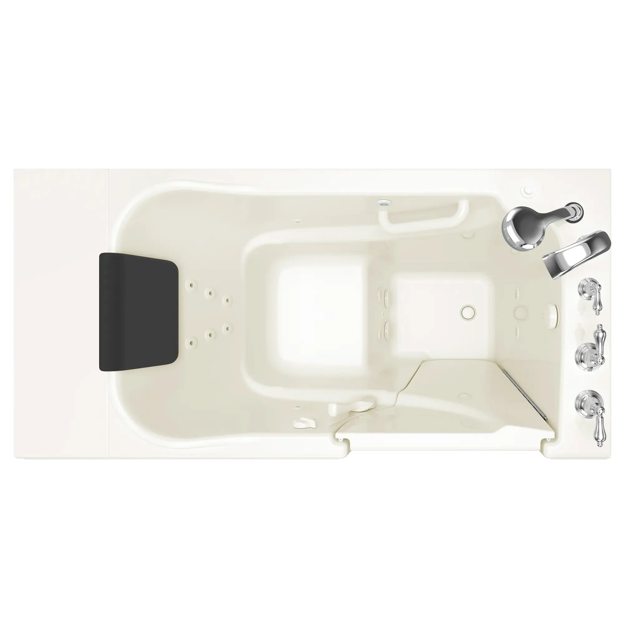 Premium 30 x 52 Inch Gelcoat Walk-in Bathtub with Whirlpool System - Right Hand Drain & Faucet - Ideal for Elderly & Mobility Assistance - Spa-Like Relaxation at Home