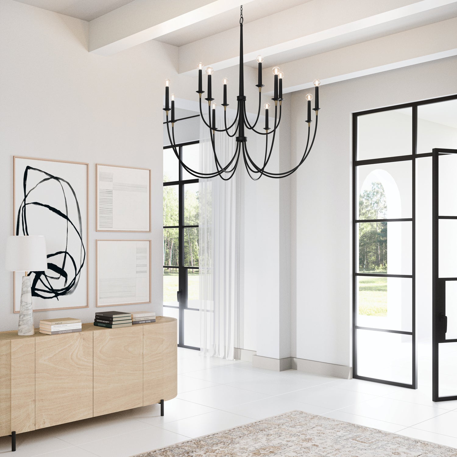 Capital Lighting 12-Light Chandelier - Elegant Crystal Ceiling Fixture for Dining Room, Living Room & Bedroom Lighting