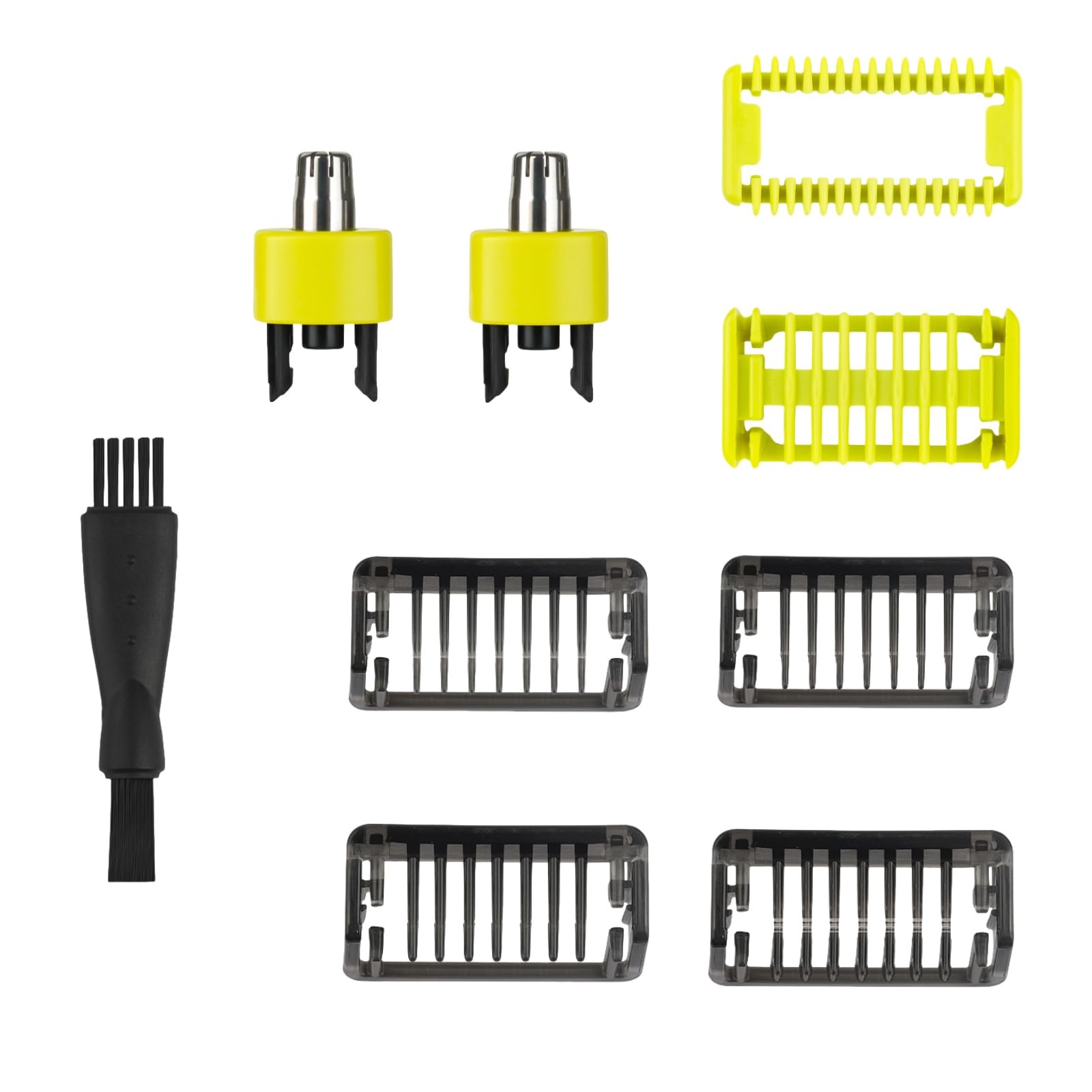 Adjustable Replacement Trimmer Blades & Guide Combs for Philips Norelco OneBlade QP2834 QP2724 QP2630 QP2520 - Includes 2 Nose Trimmers & 8-Piece Comb Set (1/2/3/5mm) - Perfect for Beard Styling & Body Grooming
