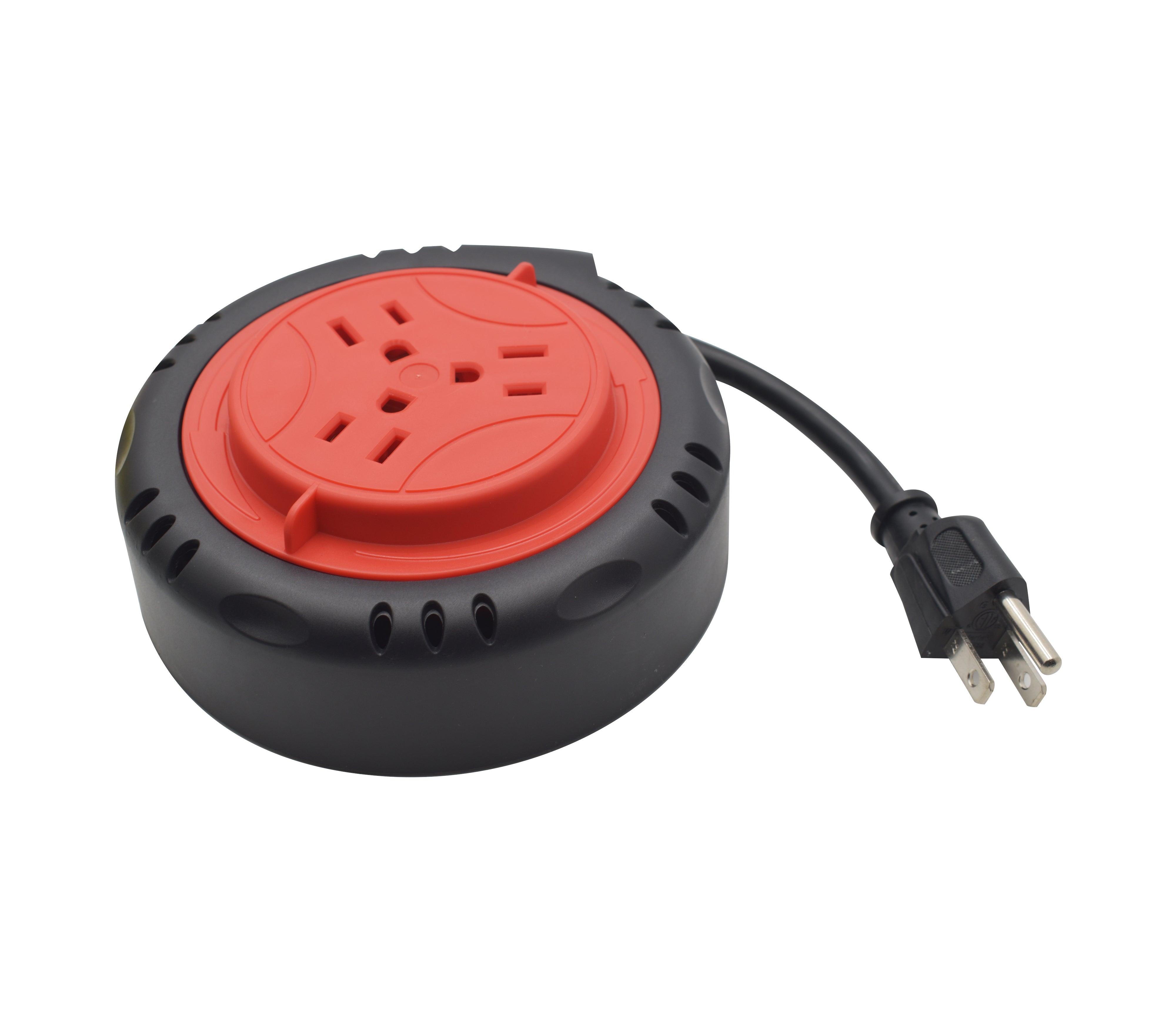 3-Outlet Round Extension Cord 1.5m (5ft) - Heavy Duty Power Strip for Home, Office & Workshop Use