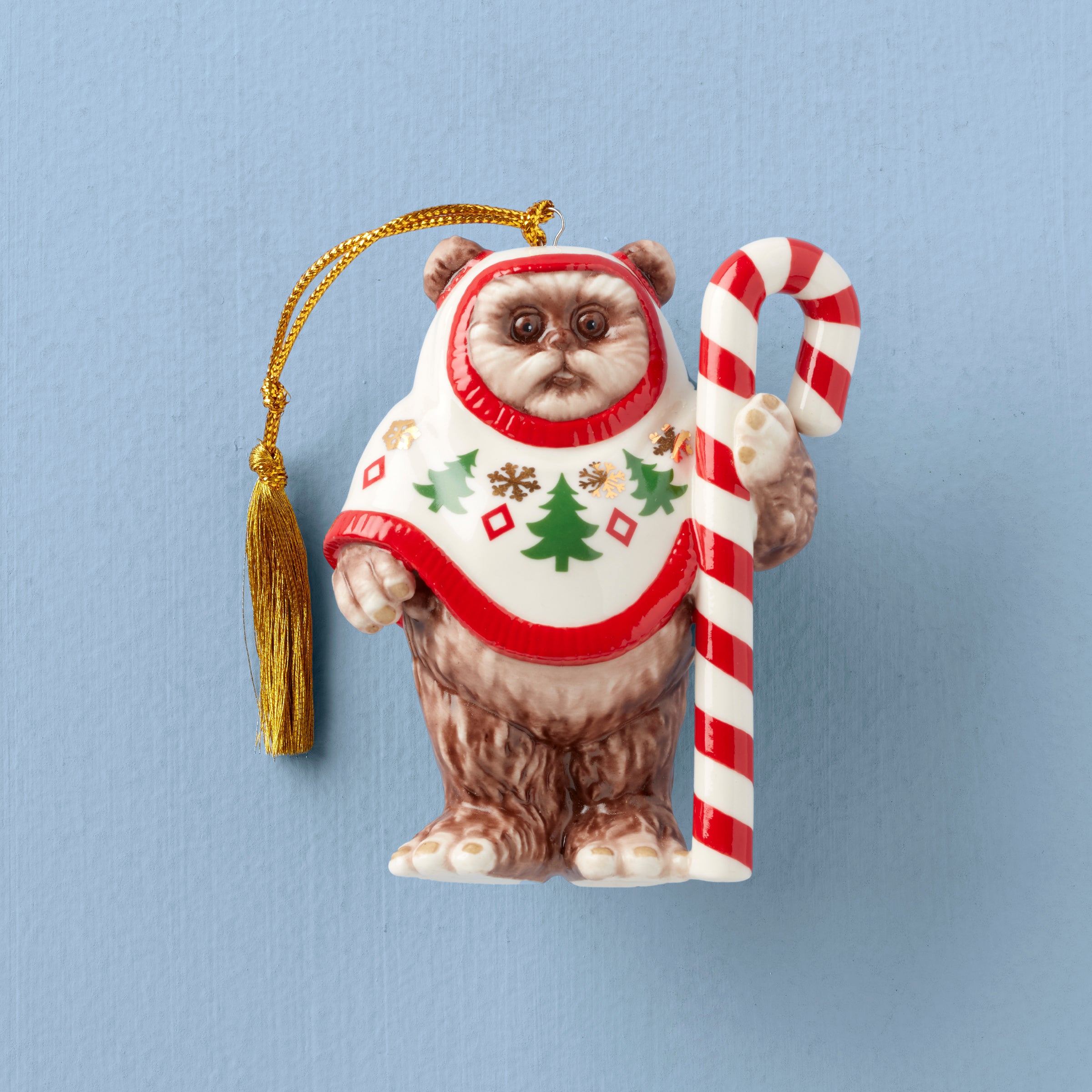 Star Wars Ewok Ornament - Hand-Painted Resin Collectible for Christmas Tree & Home Decor - Perfect for Holiday Gifts & Themed Parties