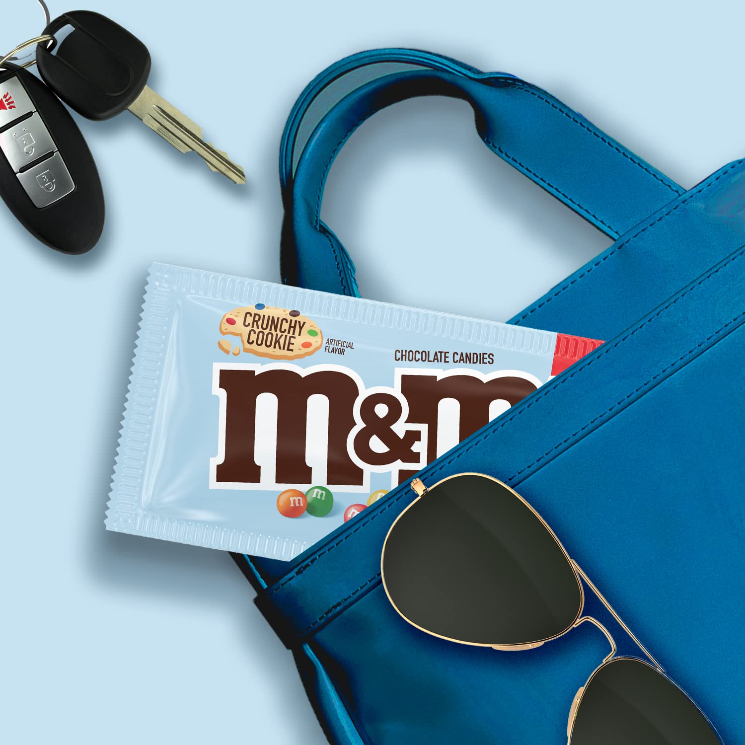 M&M'S Crunchy Cookie Milk Chocolate Candy - Bulk 67.92 oz (24 Packs) | Perfect for Parties, Office Snacks & Halloween Treats