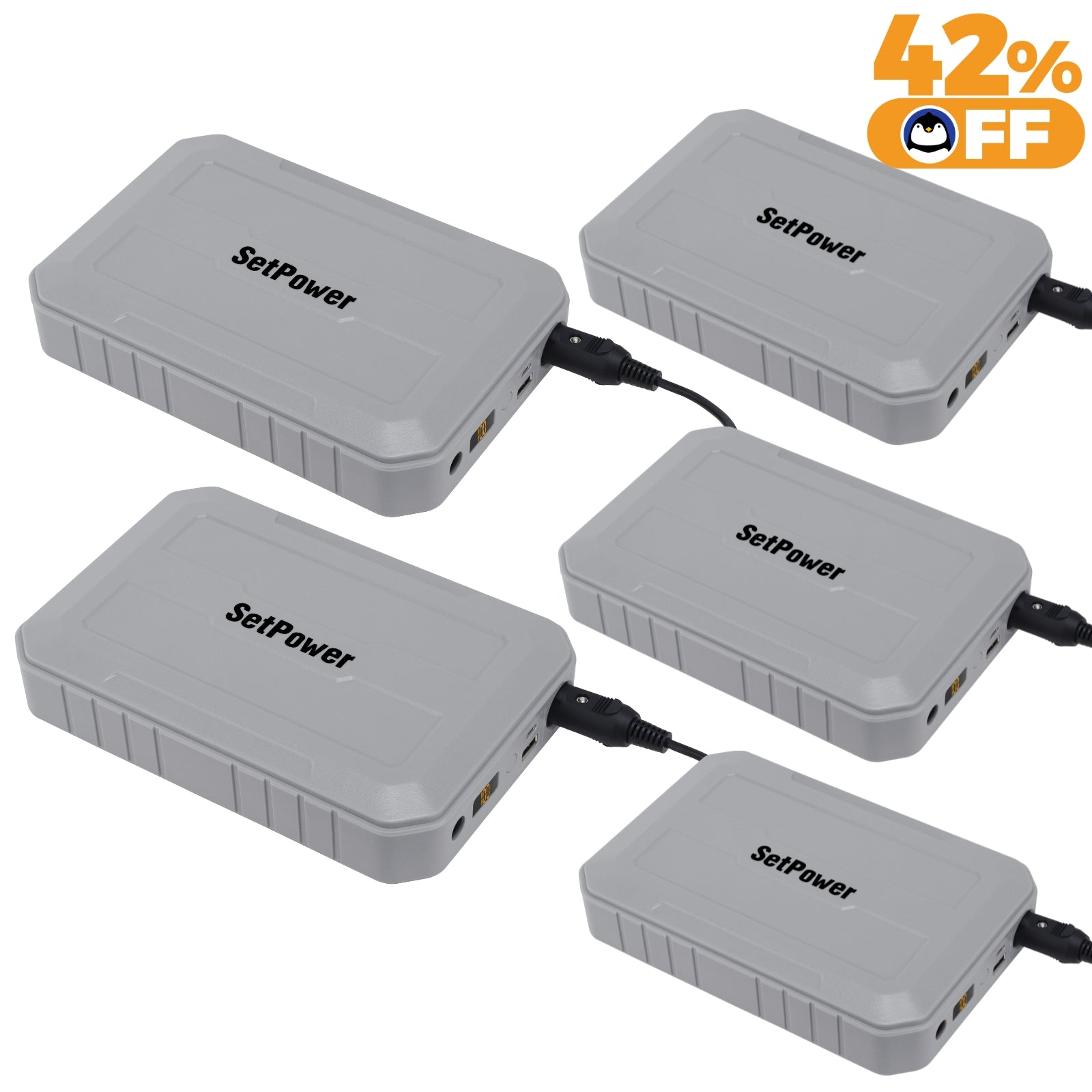 Setpower PG216Wh Portable Power Station - 216Wh Solar Generator with 300W AC Outlet, USB-C PD, USB Ports for Camping, Outdoor Adventures & Emergency Backup Power