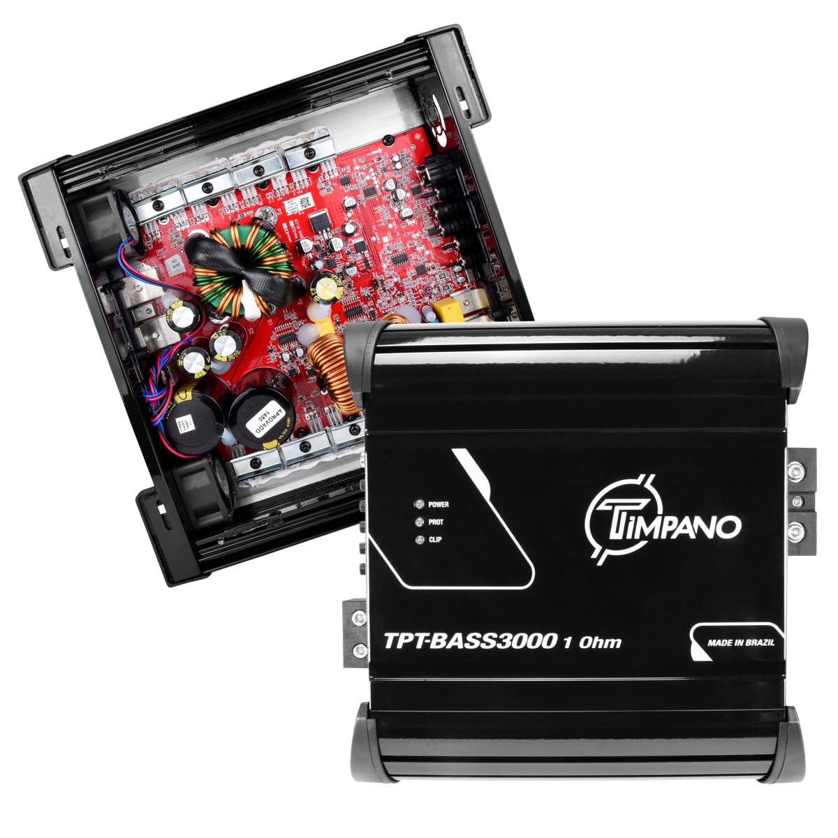 3000W Mono Subwoofer Car Amplifier - TPT-BASS3000 1 Ohm 12V Class D Monoblock Amp with Built-in Crossover, Bass Boost & Cooling Fans for Powerful Car Audio System - Perfect for Bass Lovers & Car Audio Upgrades
