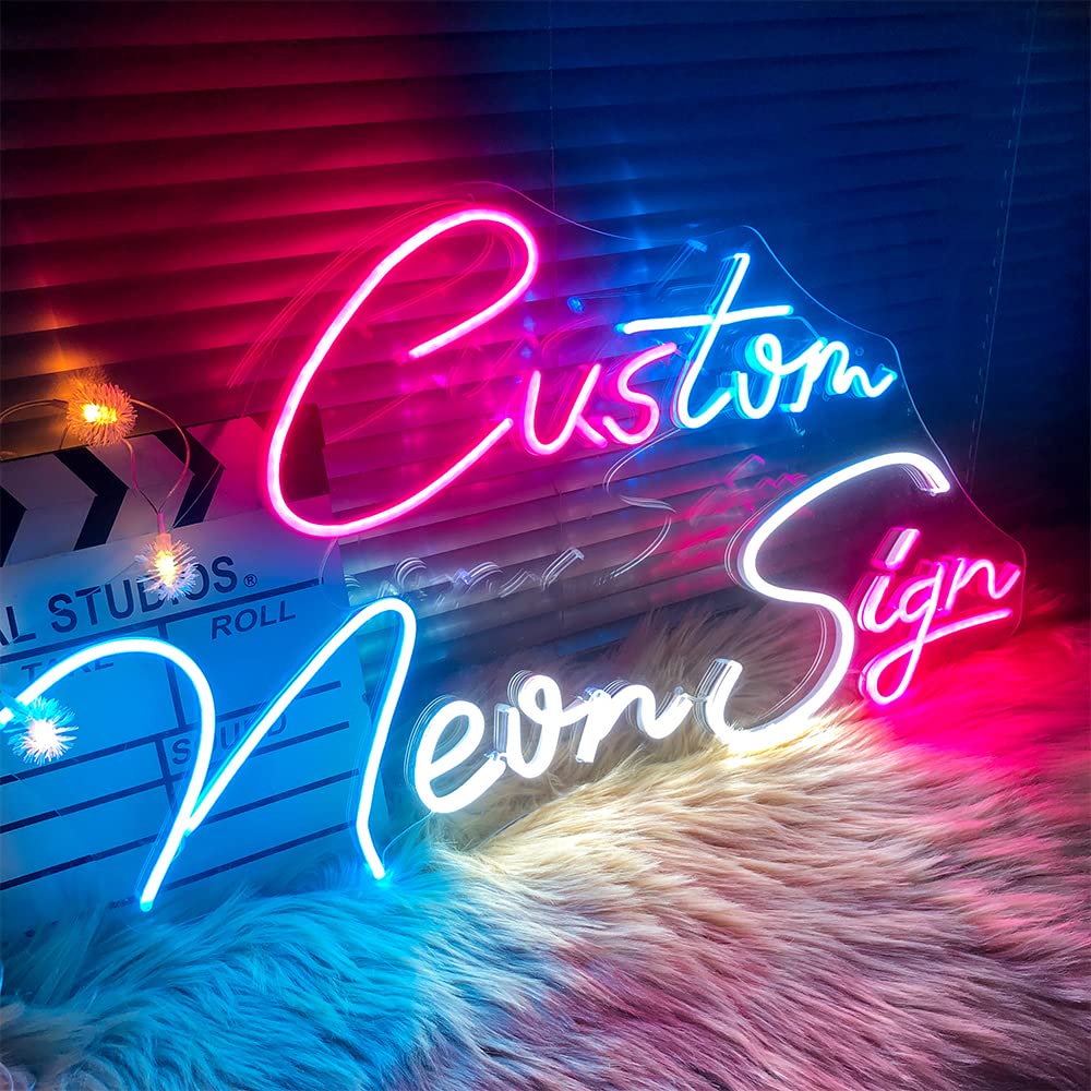 Custom LED Neon Signs for Wall Decor - Personalized Neon Lights for Bedroom, Home, Wedding, Birthday Party, Bar & Game Room - 20