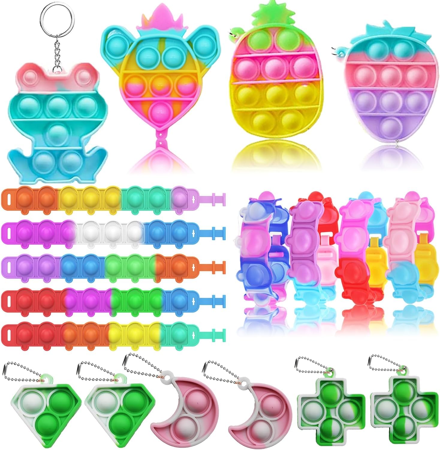 107 PCS Kids Party Favors for Ages 4-12, Pop Fidget Toys, Goodie Bag Stuffers, Treasure Box Prizes, Pinata Fillers, Classroom Rewards, Birthday Party Supplies, School Carnival Prizes, Summer Camp Activities